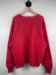 Vintage Champion Reverse Weave Thrashed Red Crewneck