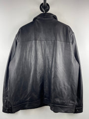 Vintage Emanuel Ungaro Black Leather Straight Cut Jacket