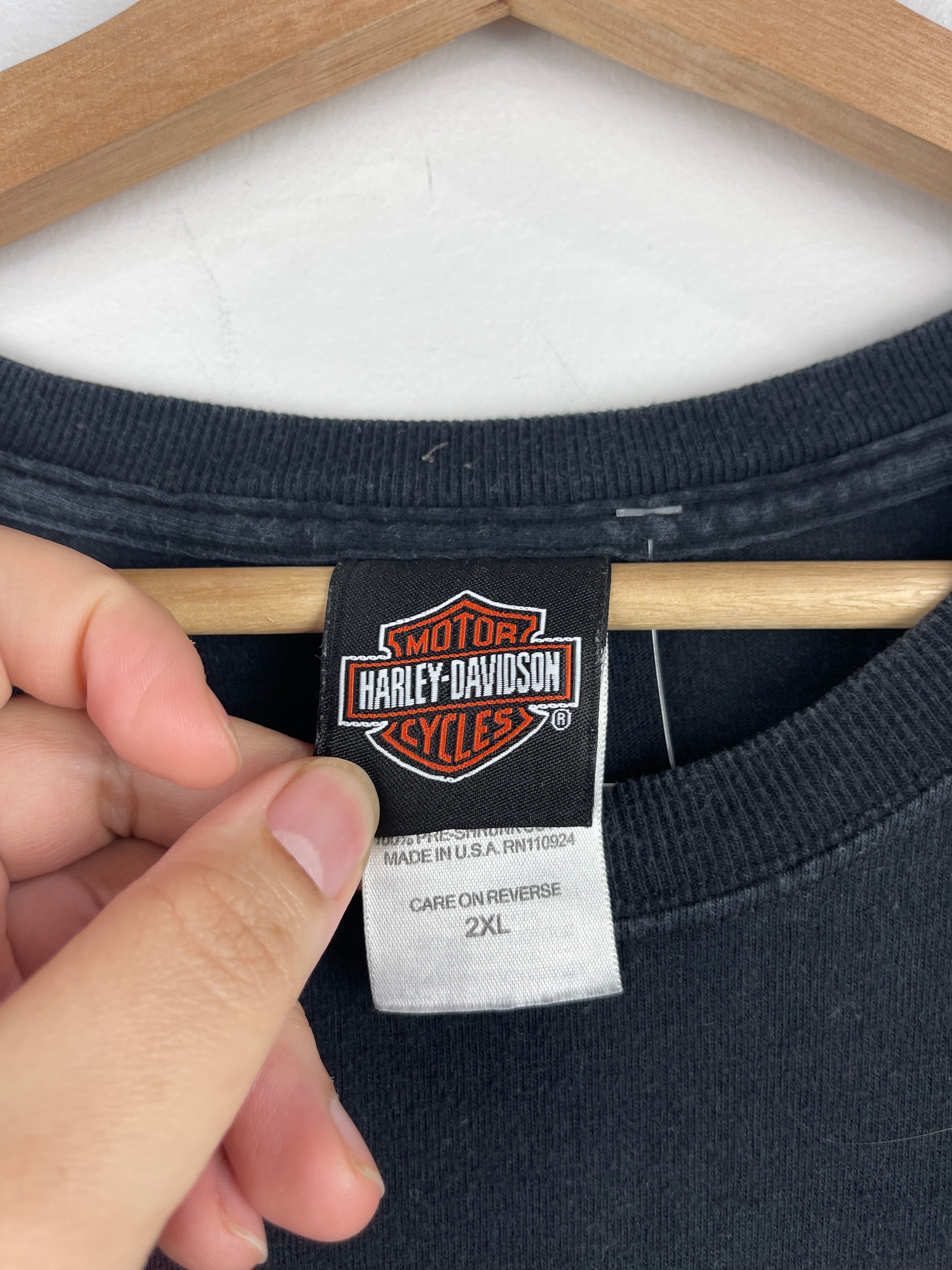 Vintage Harley Davidson Paris Texas Black Tee