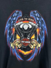 Vintage Harley Davidson Paris Texas Black Tee
