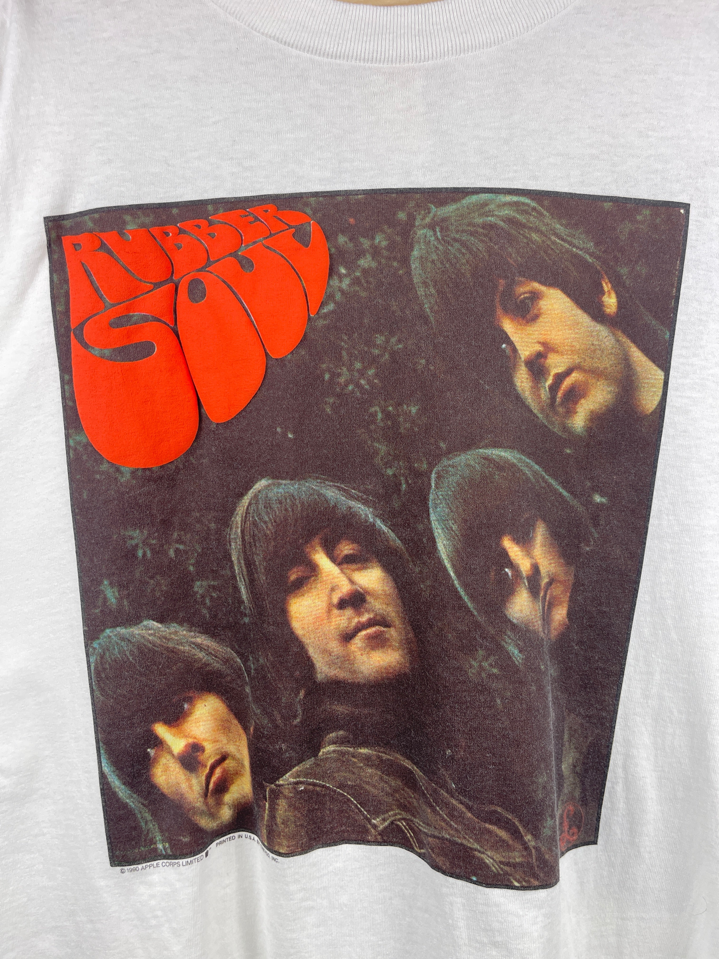 Vintage 90s The Beatles Rubber Soul White Tee