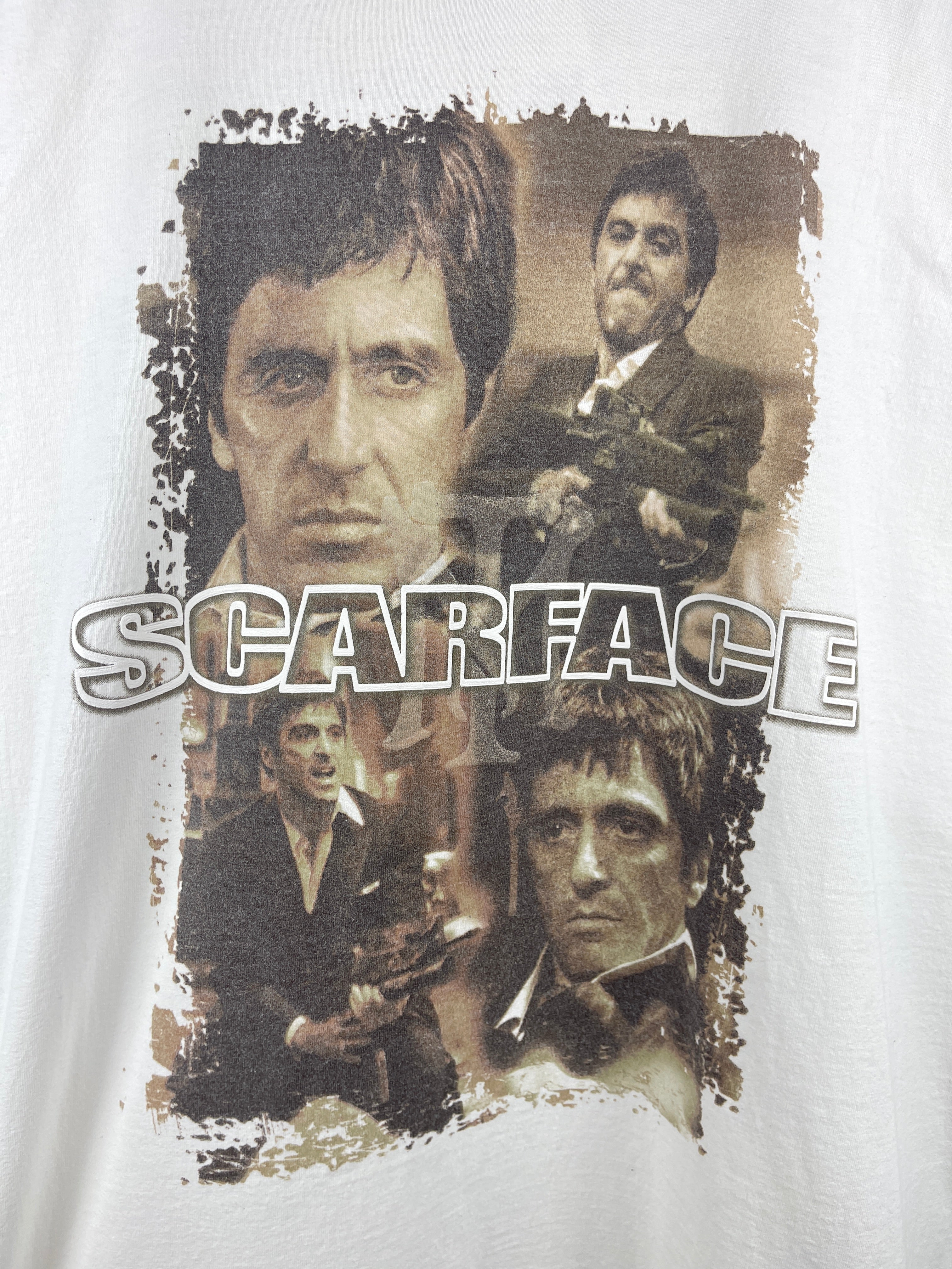 Vintage 90s Scarface Tony Montana Movie Promo White Tee