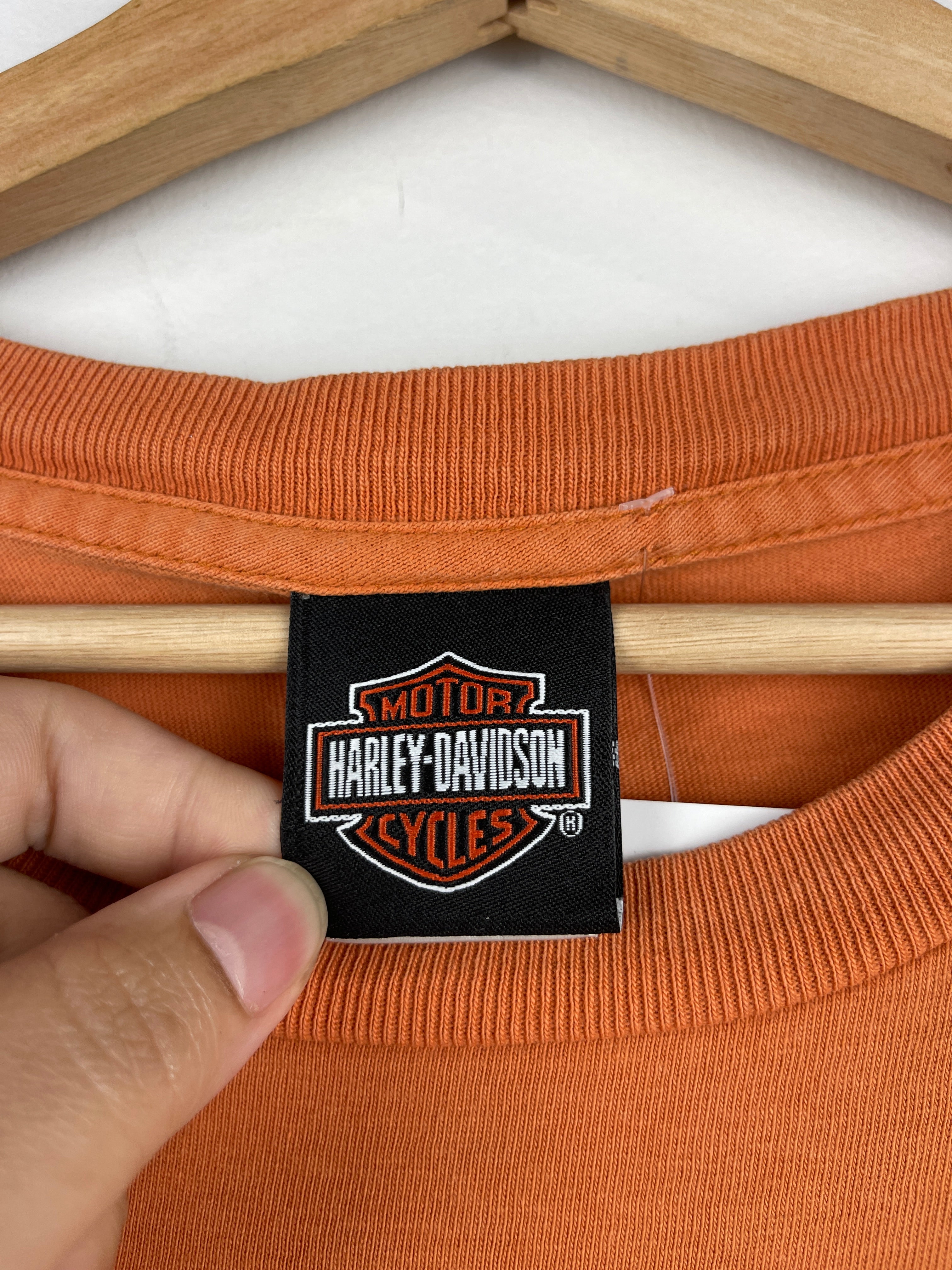 Vintage Harley Davidson Eagle Pennsylvania Orange Tank Top