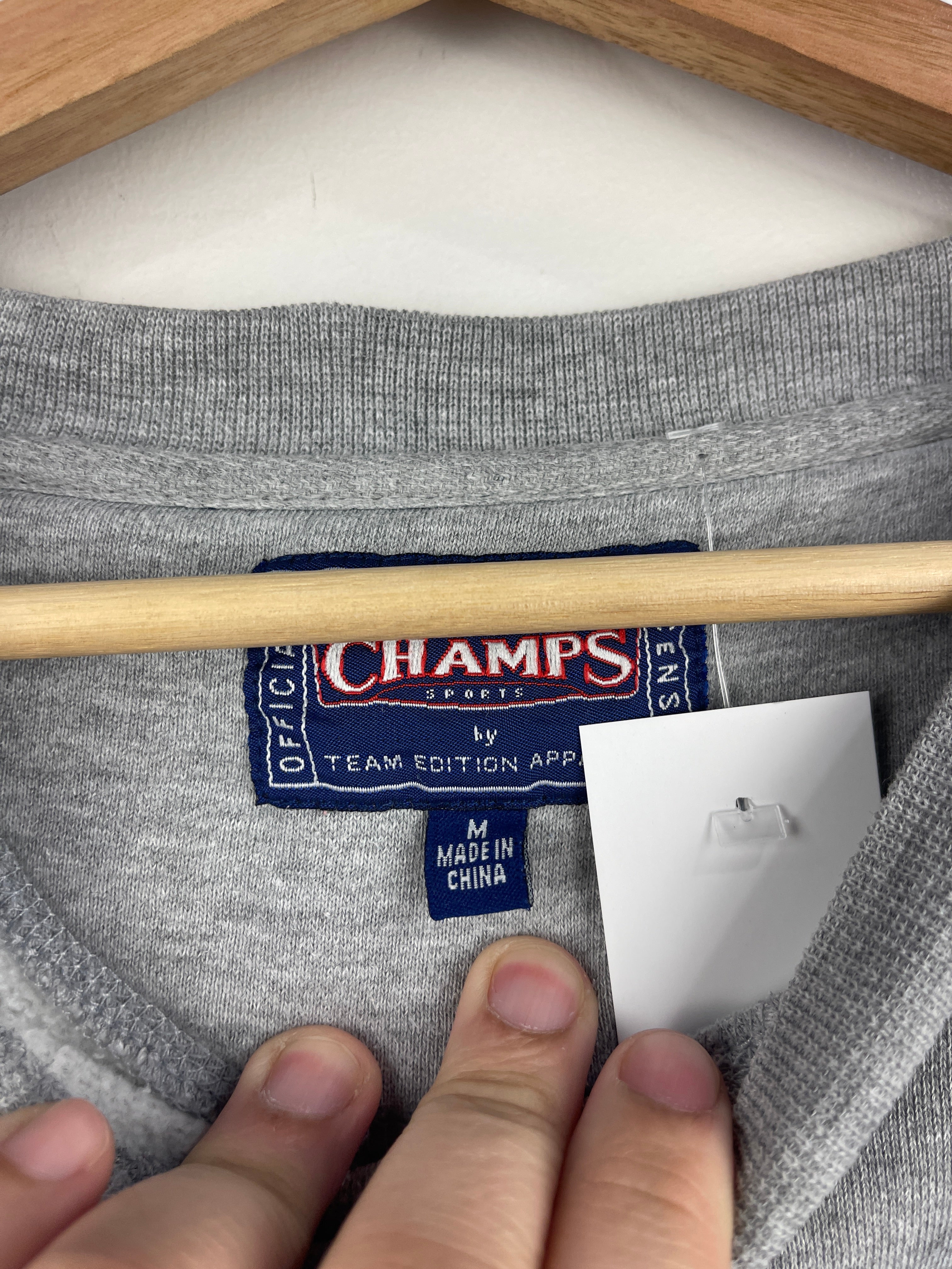 Vintage Champs North Carolina Tar Heels Embroidered Grey Crewneck