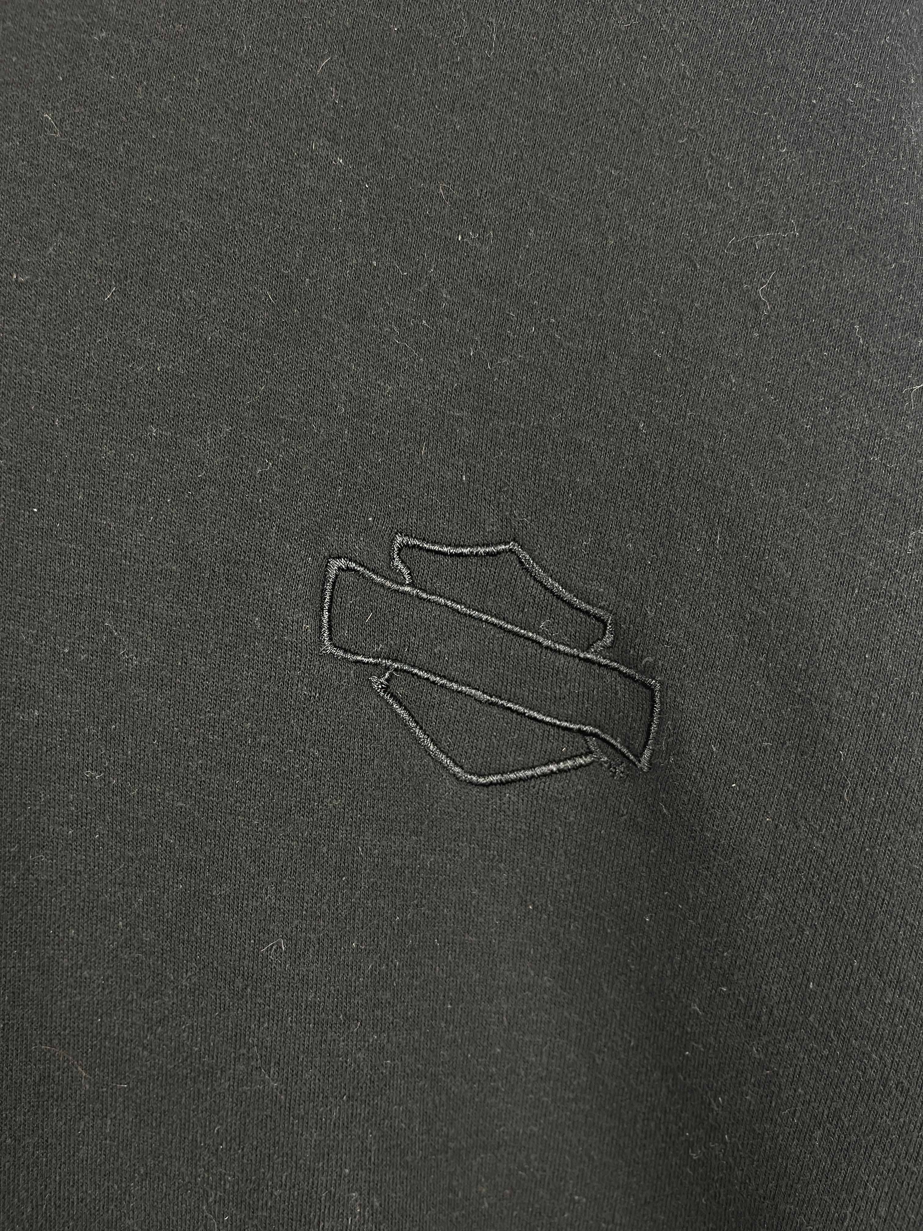 Vintage Harley Davidson Embroidered Black Zip Up Hoodie