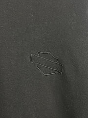 Vintage Harley Davidson Embroidered Black Zip Up Hoodie