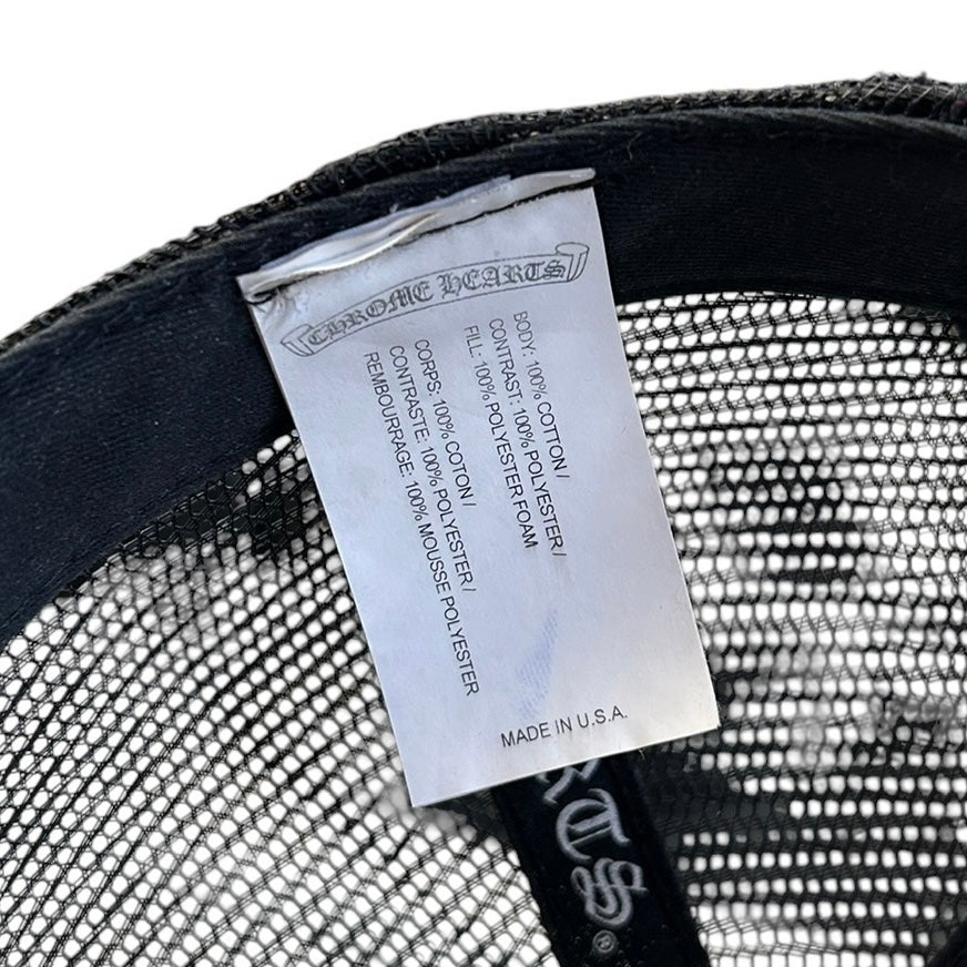 Chrome Hearts Malibu Black Trucker Hat