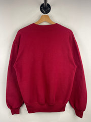 Vintage 90s Russell Athletic Spellout Embroidered Red Crewneck