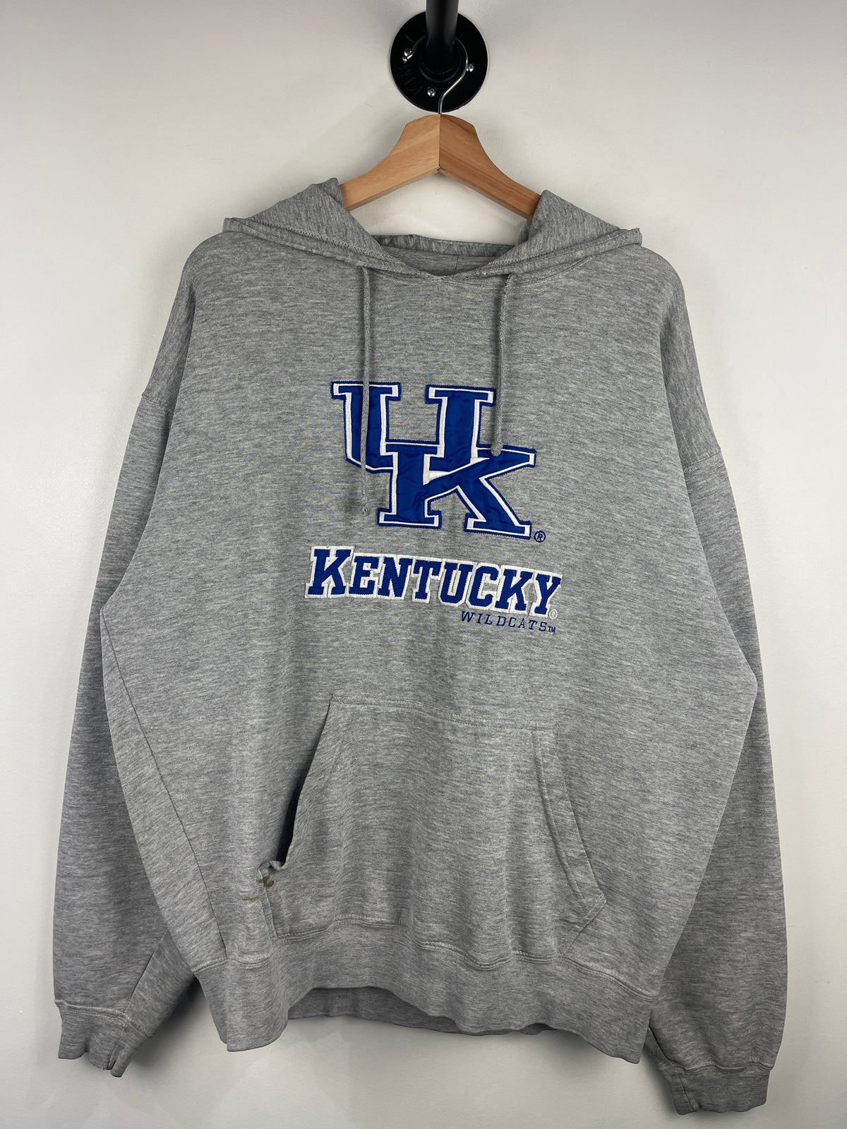 Vintage Kentucky Wildcats University Embroidered Grey Hoodie