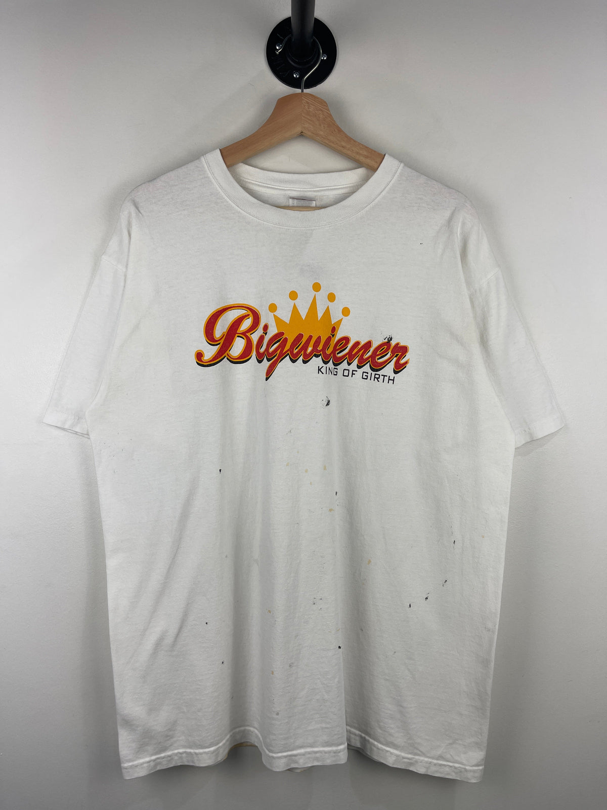 Vintage Bigweiner King Of Girth Comedy White Tee