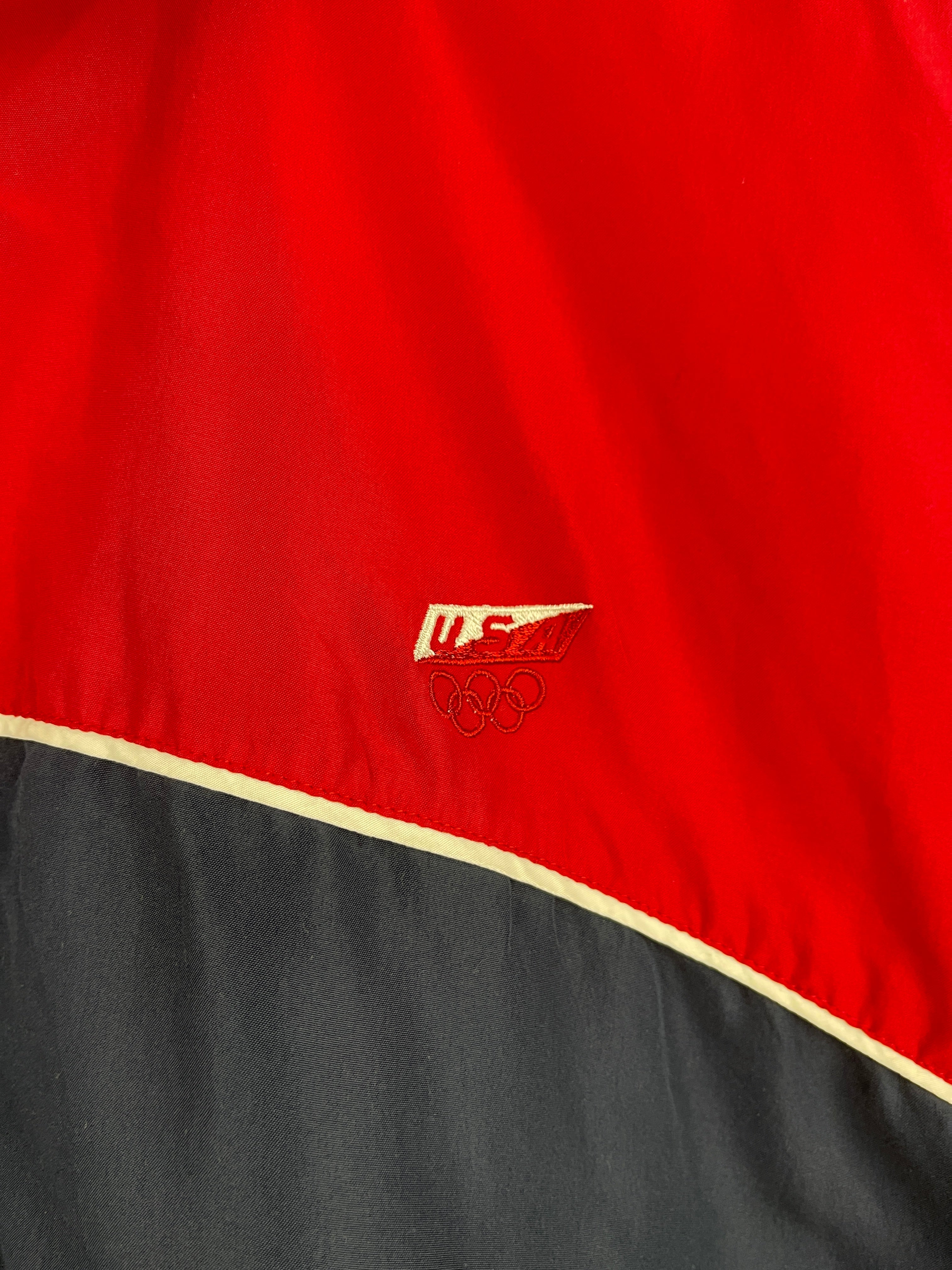 Vintage 90s USA Olympics Navy & Red Windbreaker