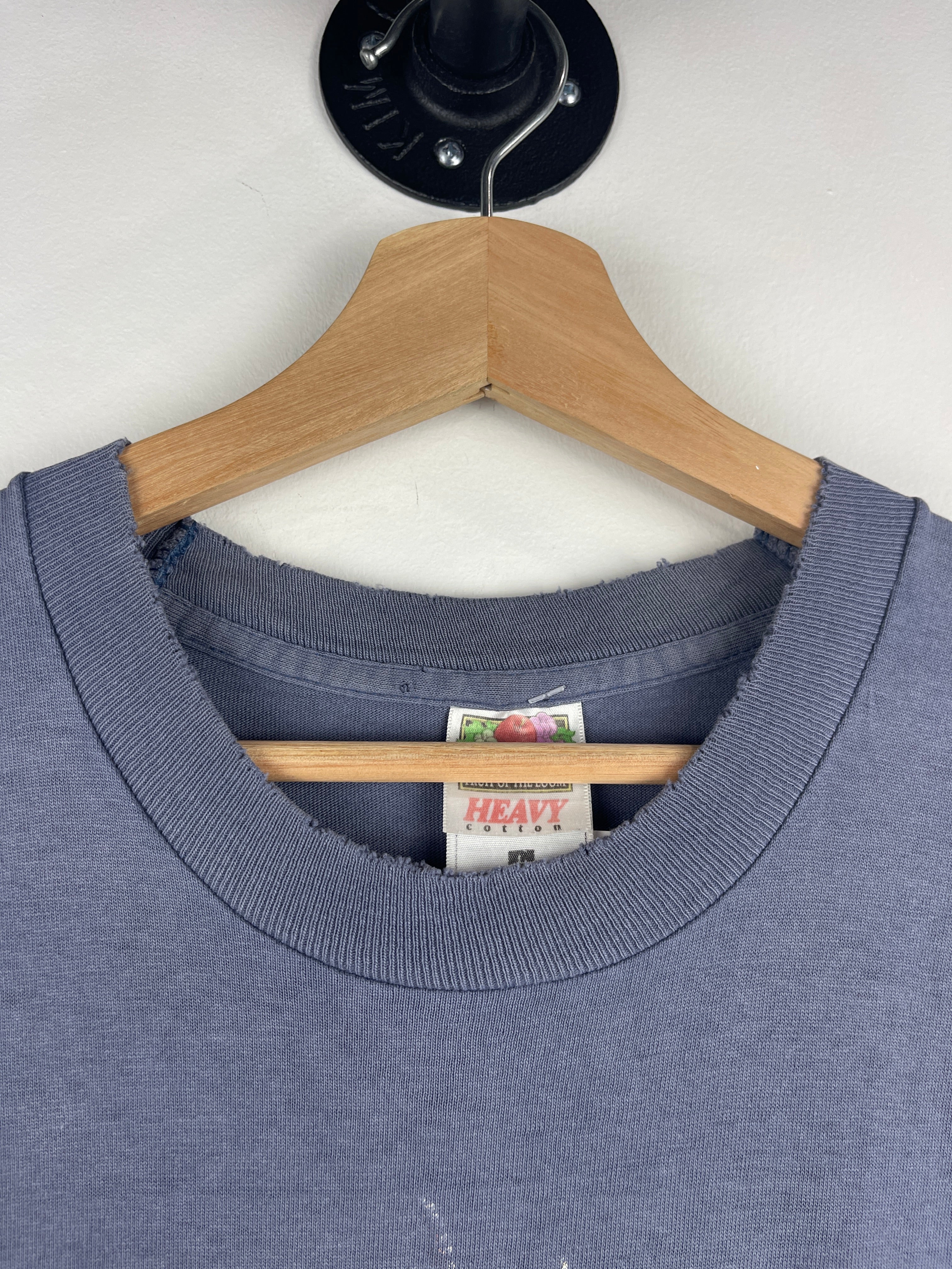 Vintage 90s Whitetails Unlimited Deer Faded Navy Cut Off Tank Top