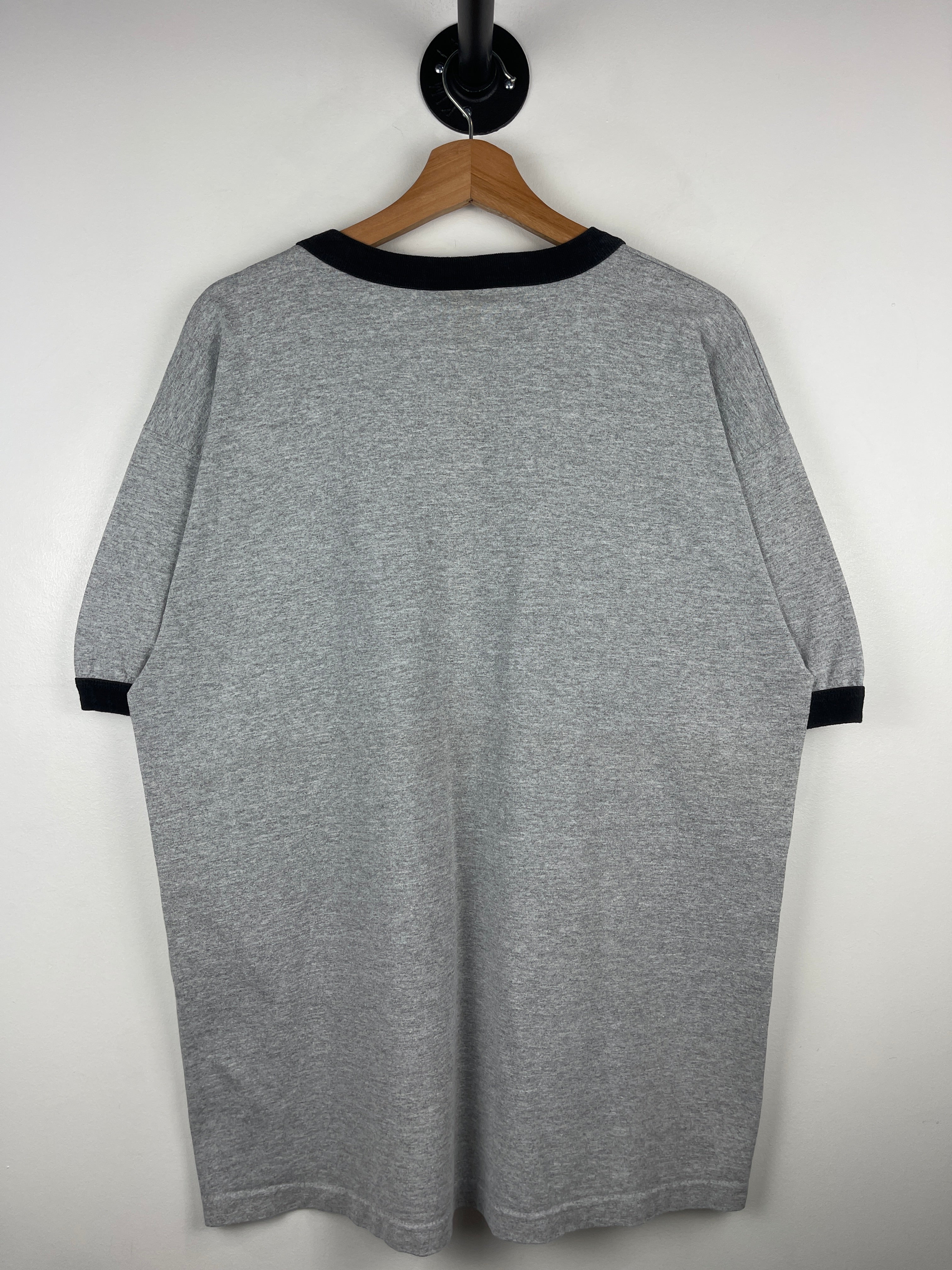 Vintage Chevrolet Nova SS One Bad 69 Grey Ringer Tee