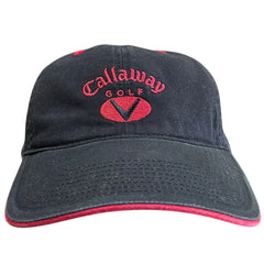 Vintage Callaway Golf Black & Red Strapback Hat