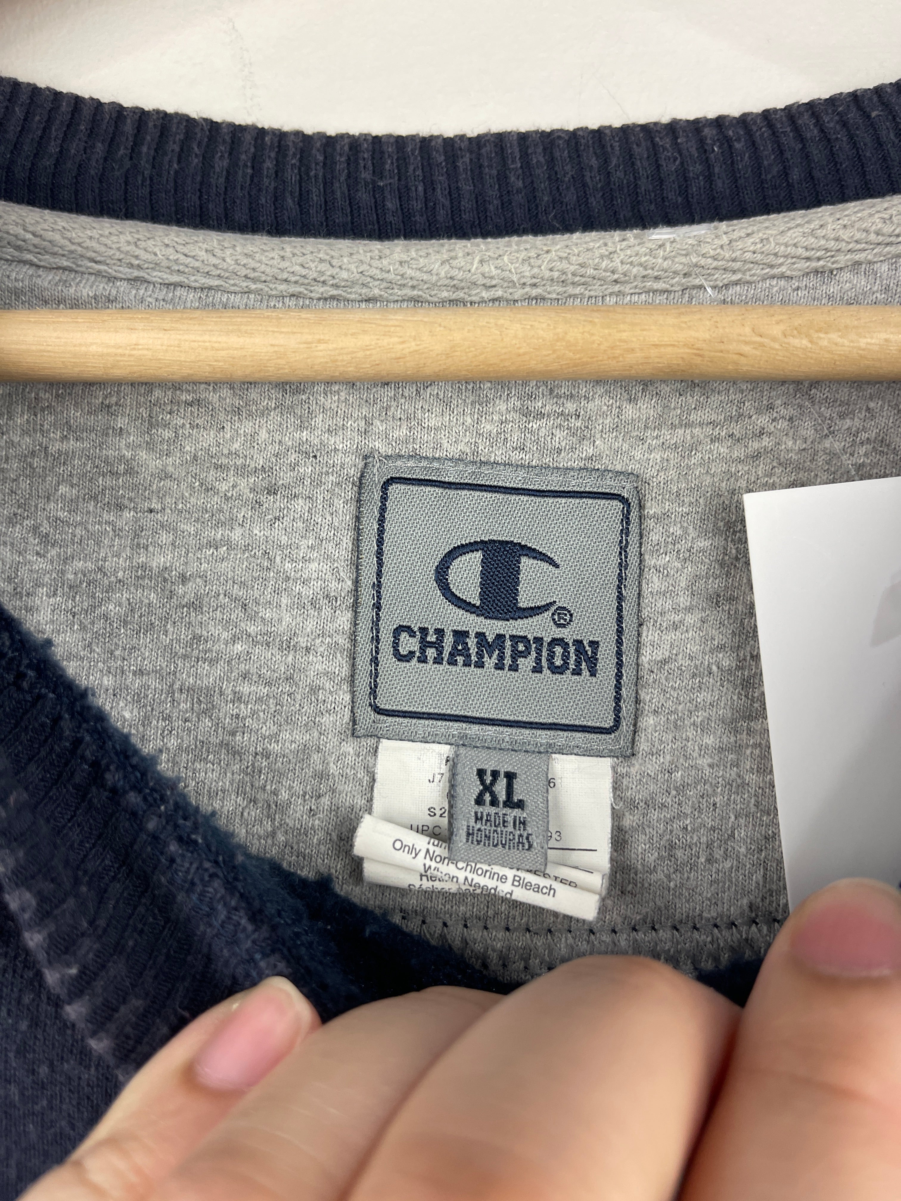 Vintage Champion Embroidered Navy Crewneck