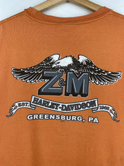 Vintage Harley Davidson Eagle Pennsylvania Orange Tank Top
