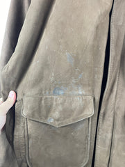 Vintage 90s Wilsons Adventure Bound Brown Leather Bomber Jacket