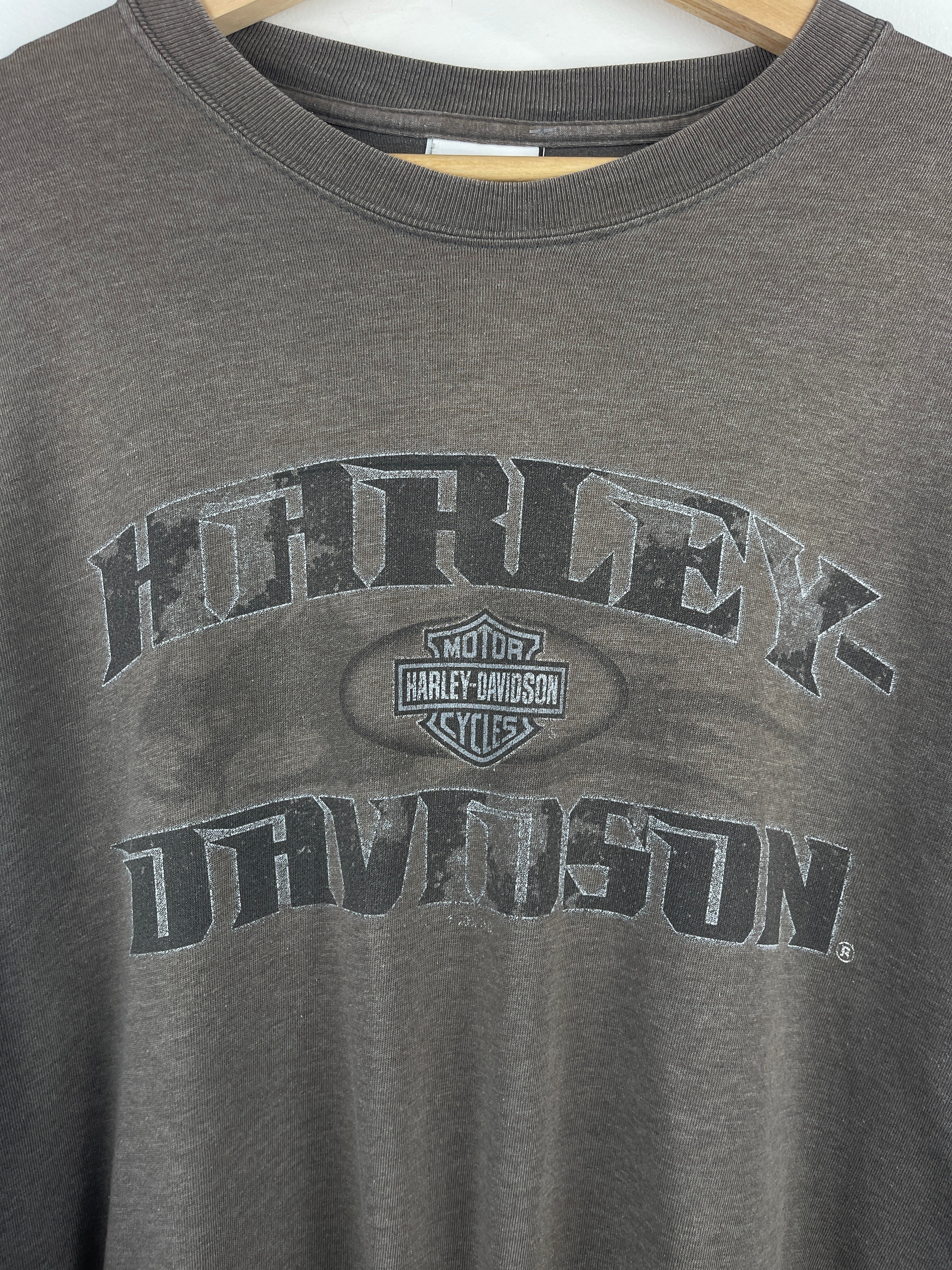 Vintage Harley Davidson Dragon Tribal California Dark Grey Long Sleeve