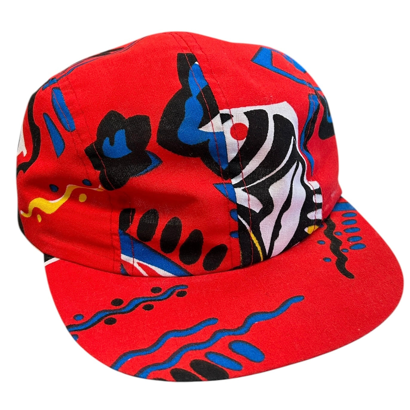 Vintage 90s Wendy's Abstract Red Snapback Hat