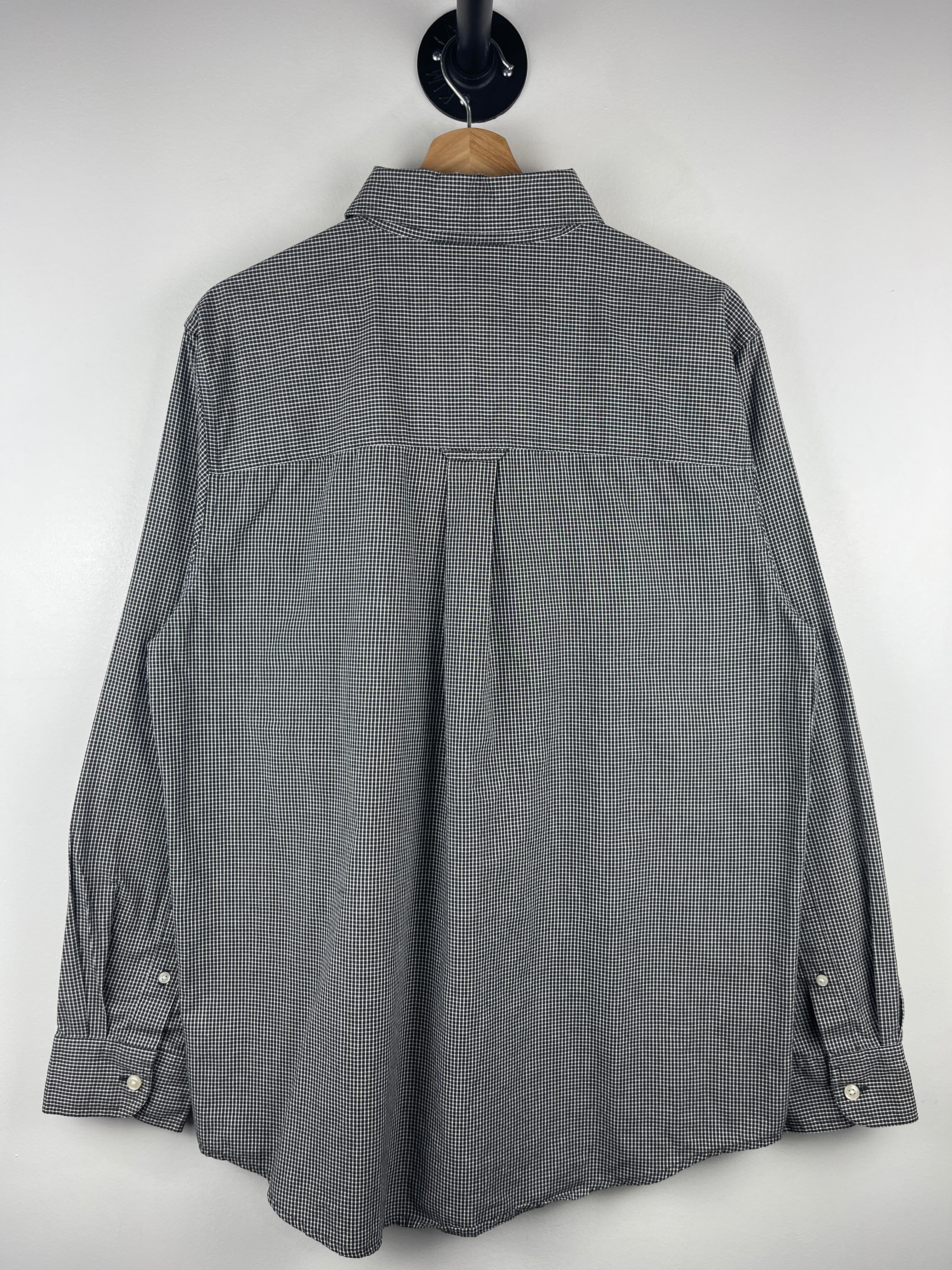 Vintage Chaps Plaid Black Long Sleeve Button Up Shirt