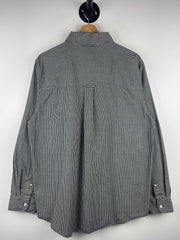 Vintage Chaps Plaid Black Long Sleeve Button Up Shirt
