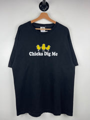 Vintage Chicks Dig Me Comedy Black Tee