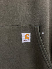 Vintage Carhartt Patch Paint Splattered Green Hoodie
