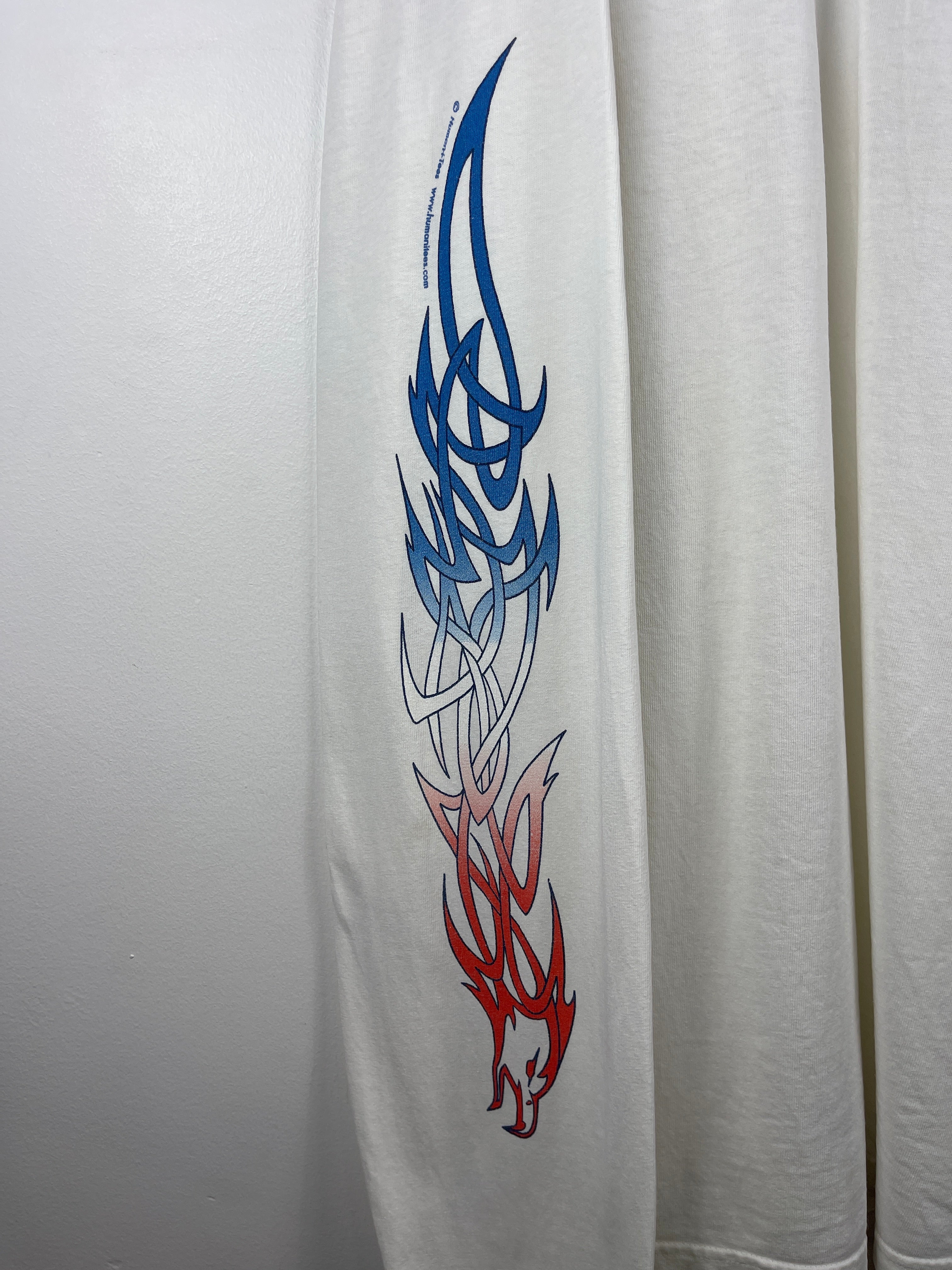 Vintage Eagle Celtic Tribal Motorcycle White Long Sleeve