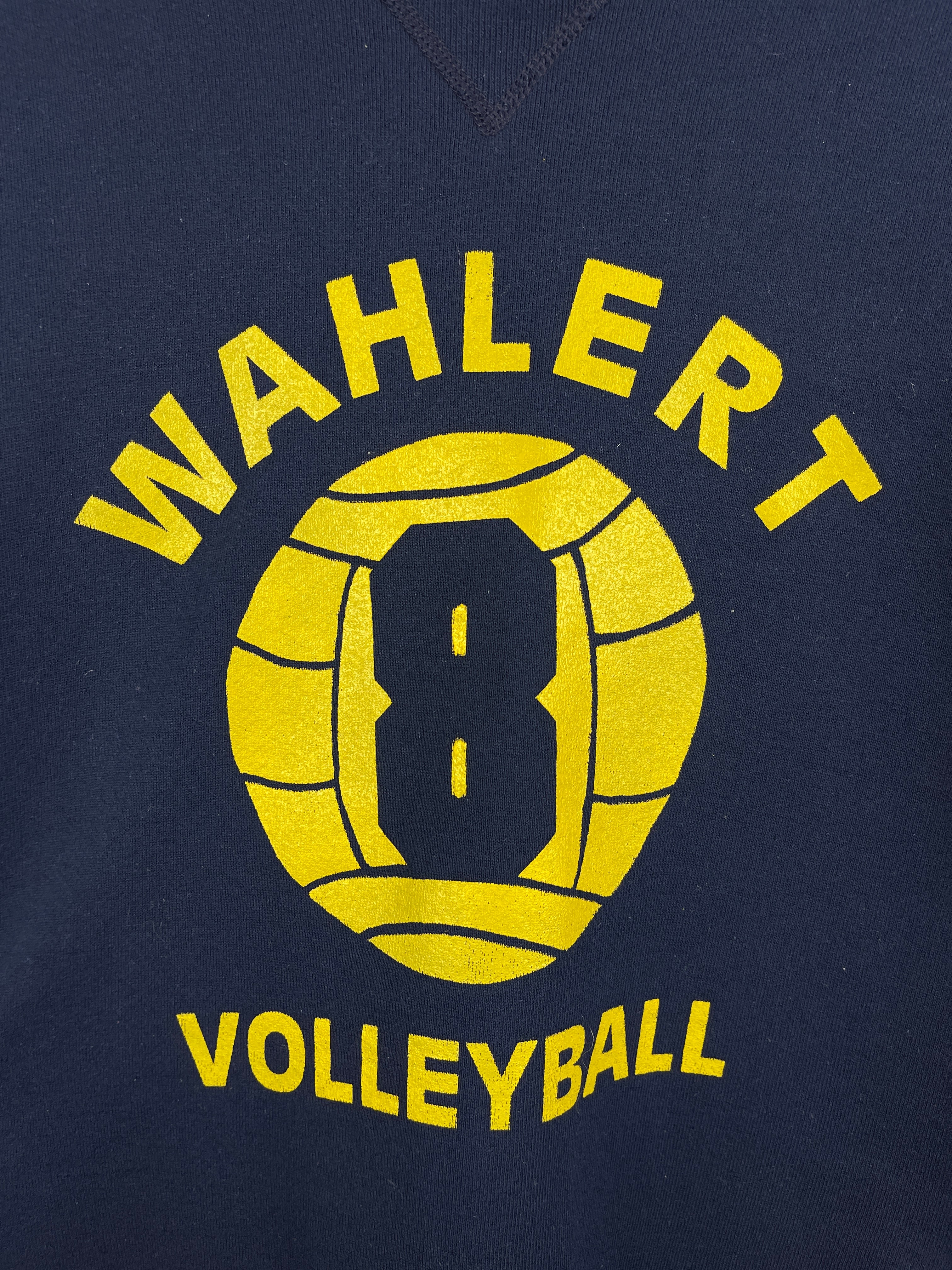Vintage 90s Russell Athletic Wahlert Volleyball Navy Crewneck