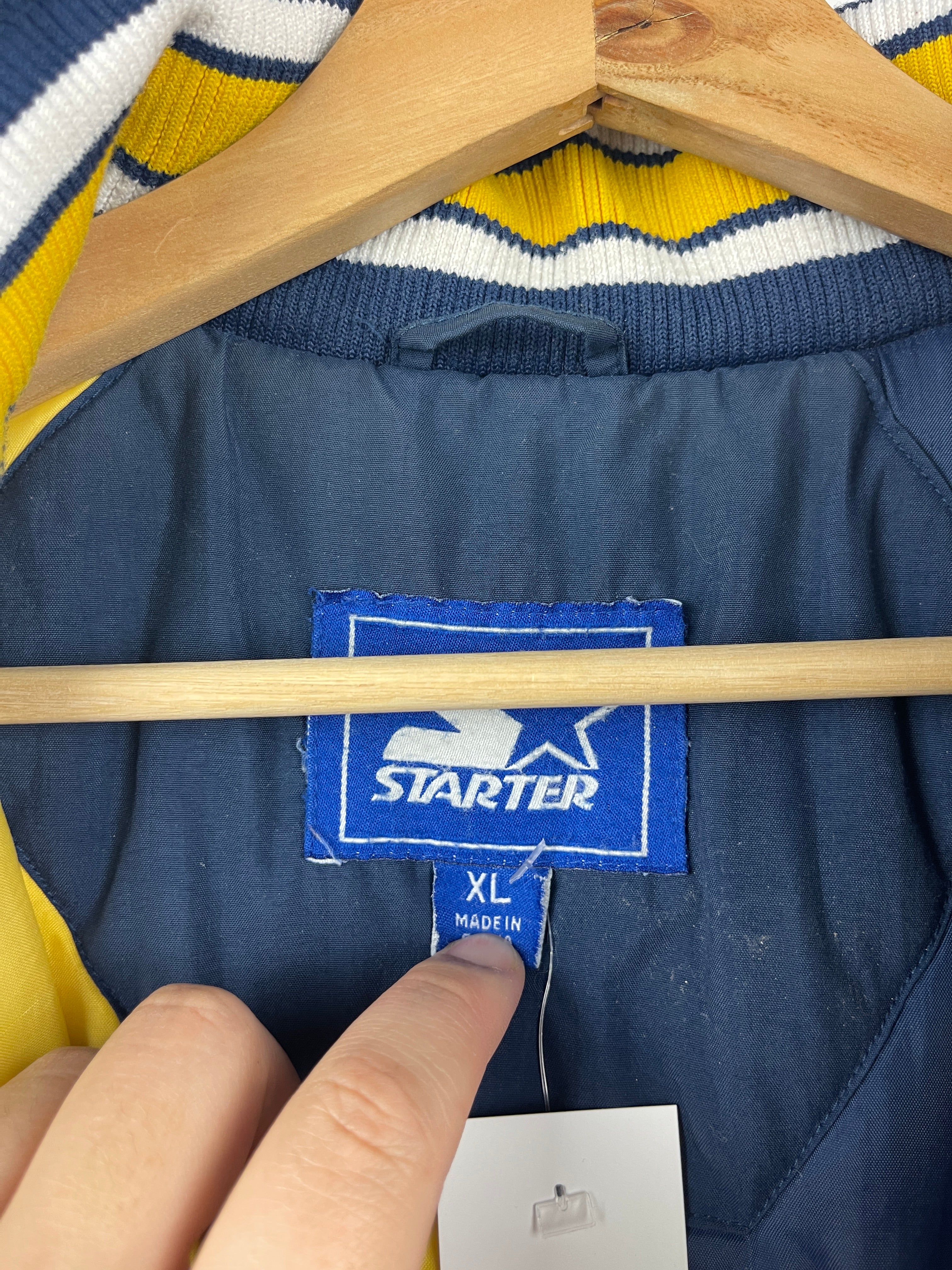 Vintage 90s Starter US Navy Rams Navy & Yellow Insulated Jacket