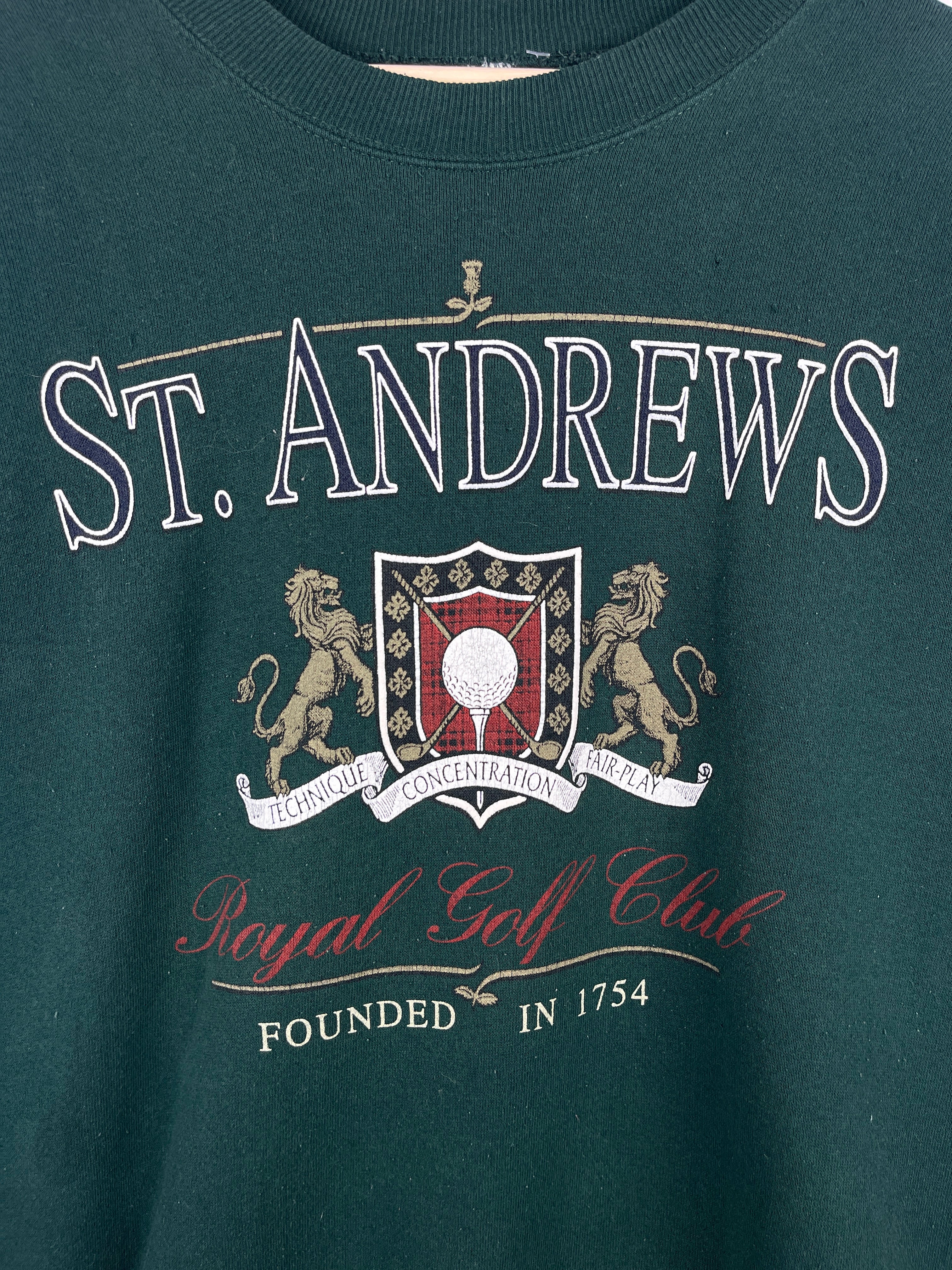 Vintage 90s St Andrews Royal Golf Club Green Crewneck