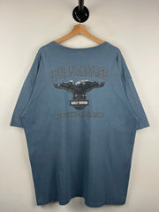 Vintage Harley Davidson Eagle Ketchikan Alaska Blue Tee