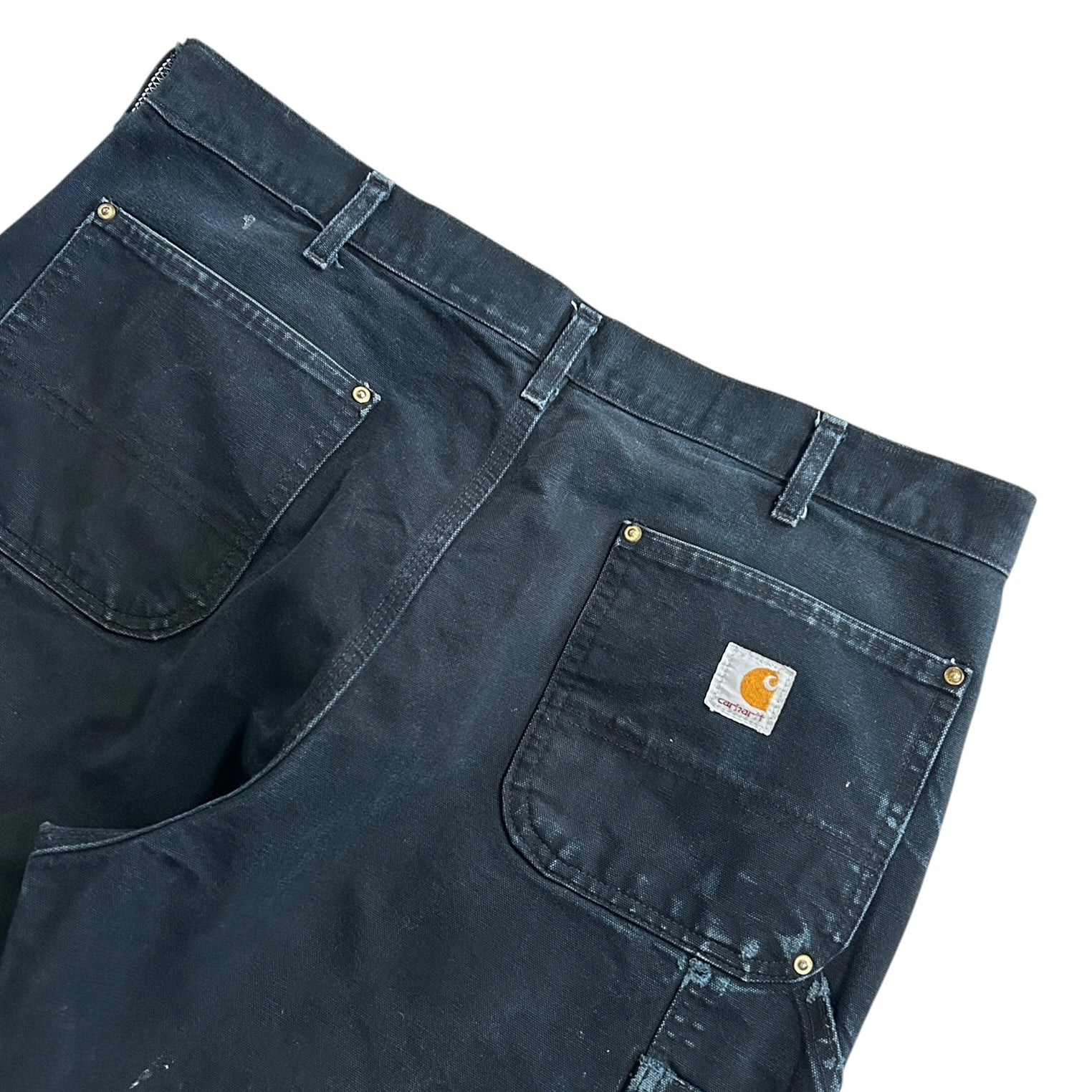 Vintage Carhartt Double Knee Thrashed Black Work Pants