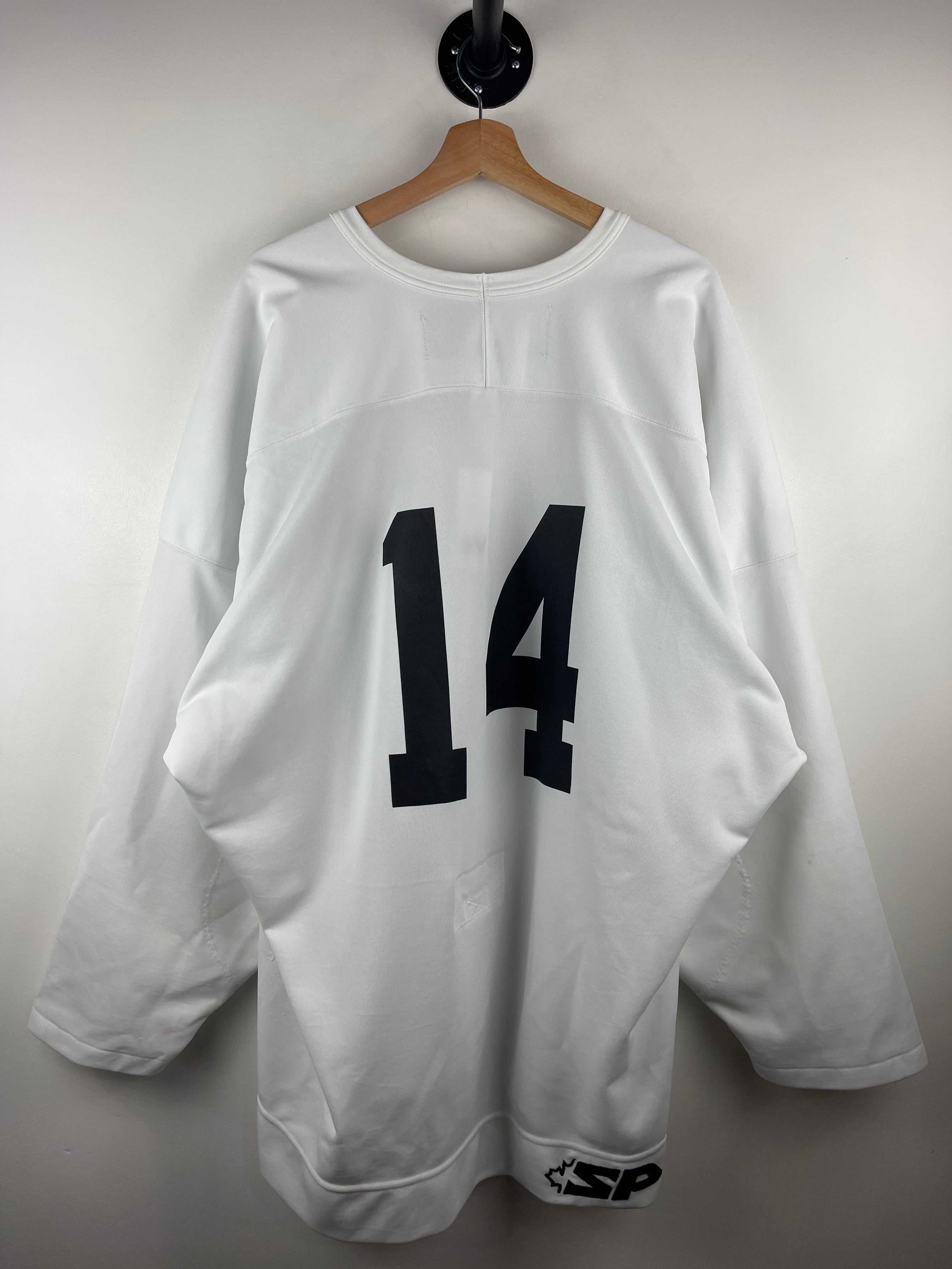 Vintage ECHL SP Wheeling Nailers White Pro Hockey Jersey