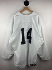 Vintage ECHL SP Wheeling Nailers White Pro Hockey Jersey