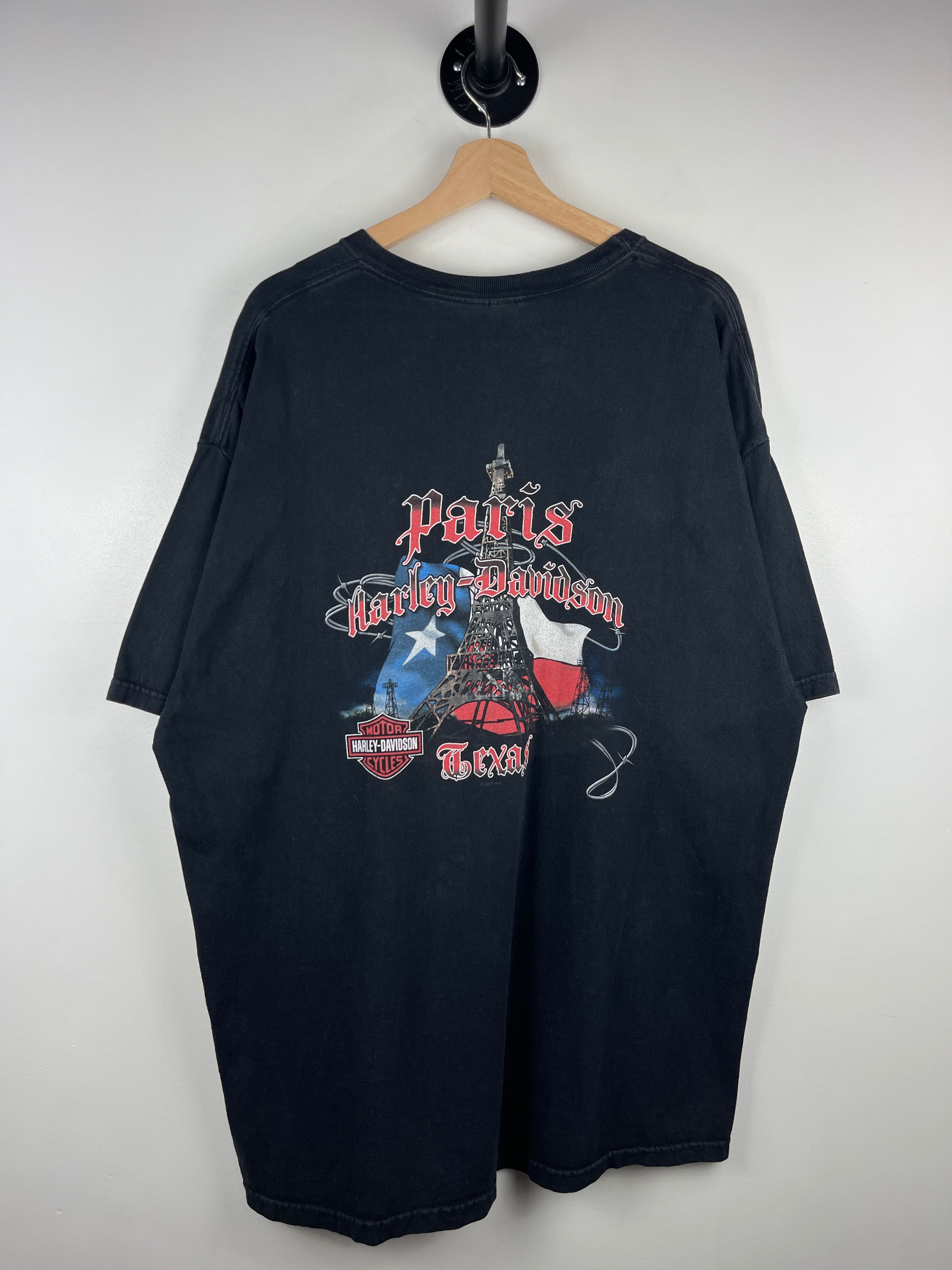 Vintage Harley Davidson Paris Texas Black Tee