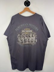 Vintage Harley Davidson Thiensville Wisconsin Grey Pocket Tee