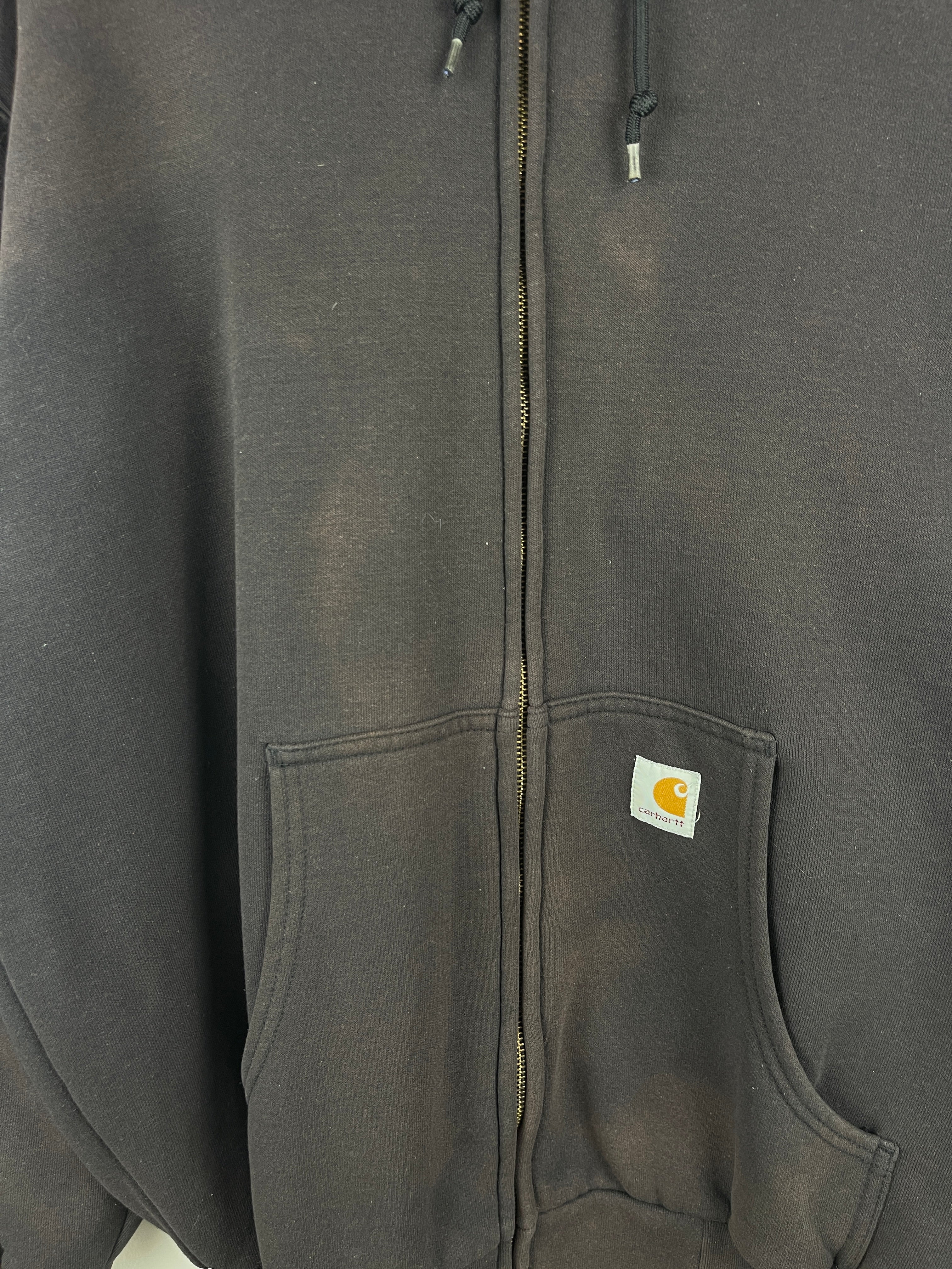 Vintage Carhartt Thermal Lined Black Zip Up Hoodie