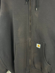 Vintage Carhartt Thermal Lined Black Zip Up Hoodie