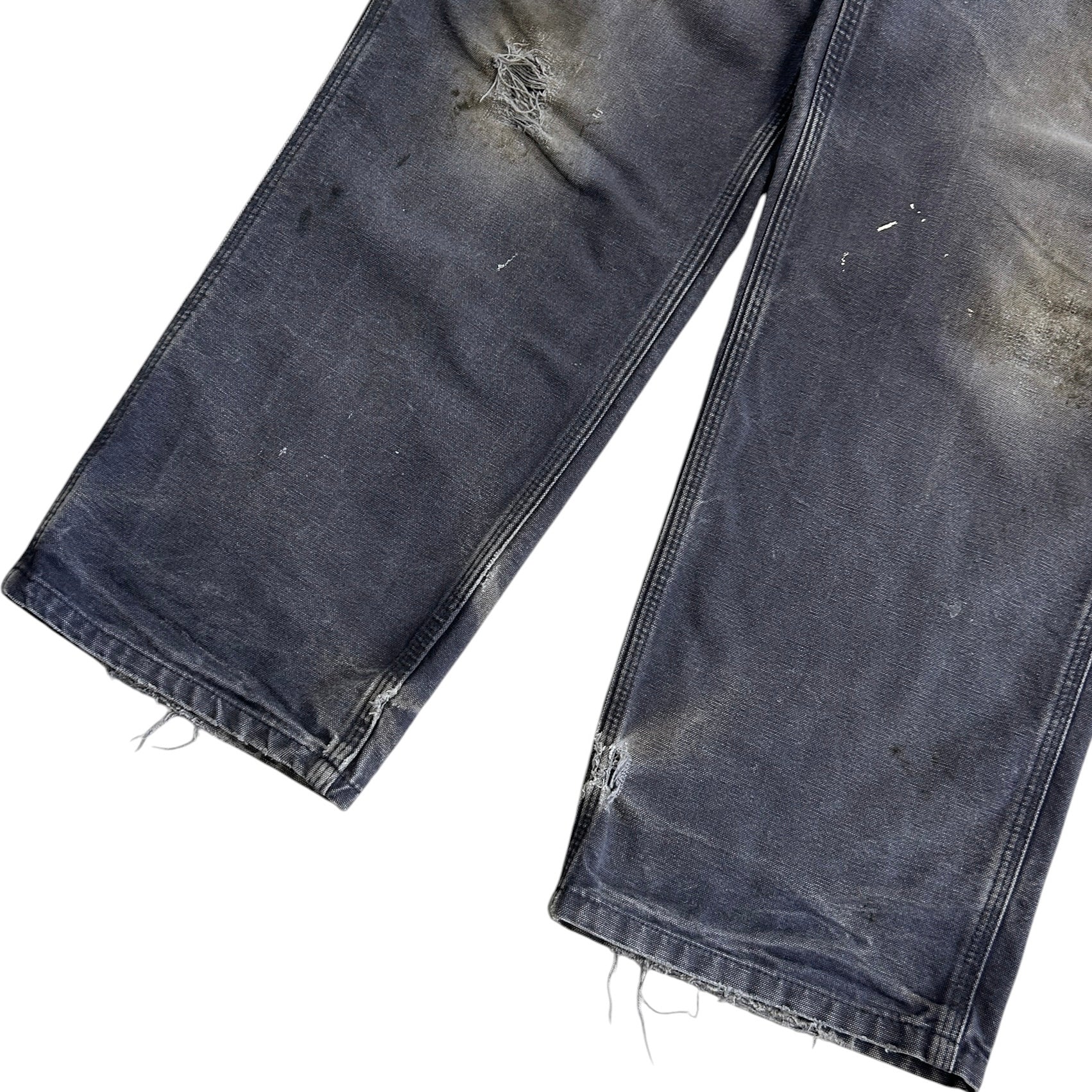 Vintage Carhartt Thrashed Petrol Grey Work Pants