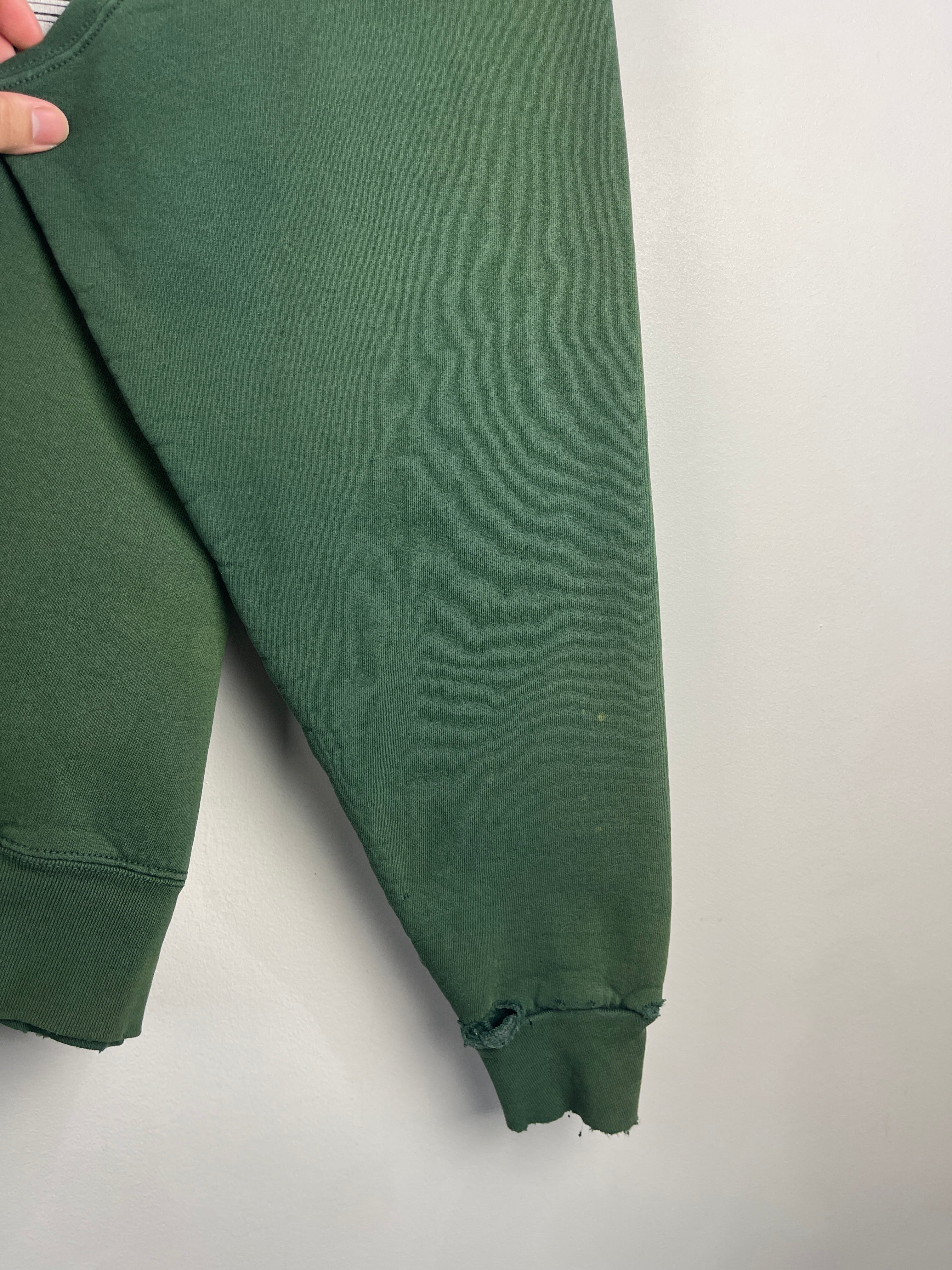 Vintage 90s The Red Mile Horse Riding Kentucky Thrashed Green Crewneck