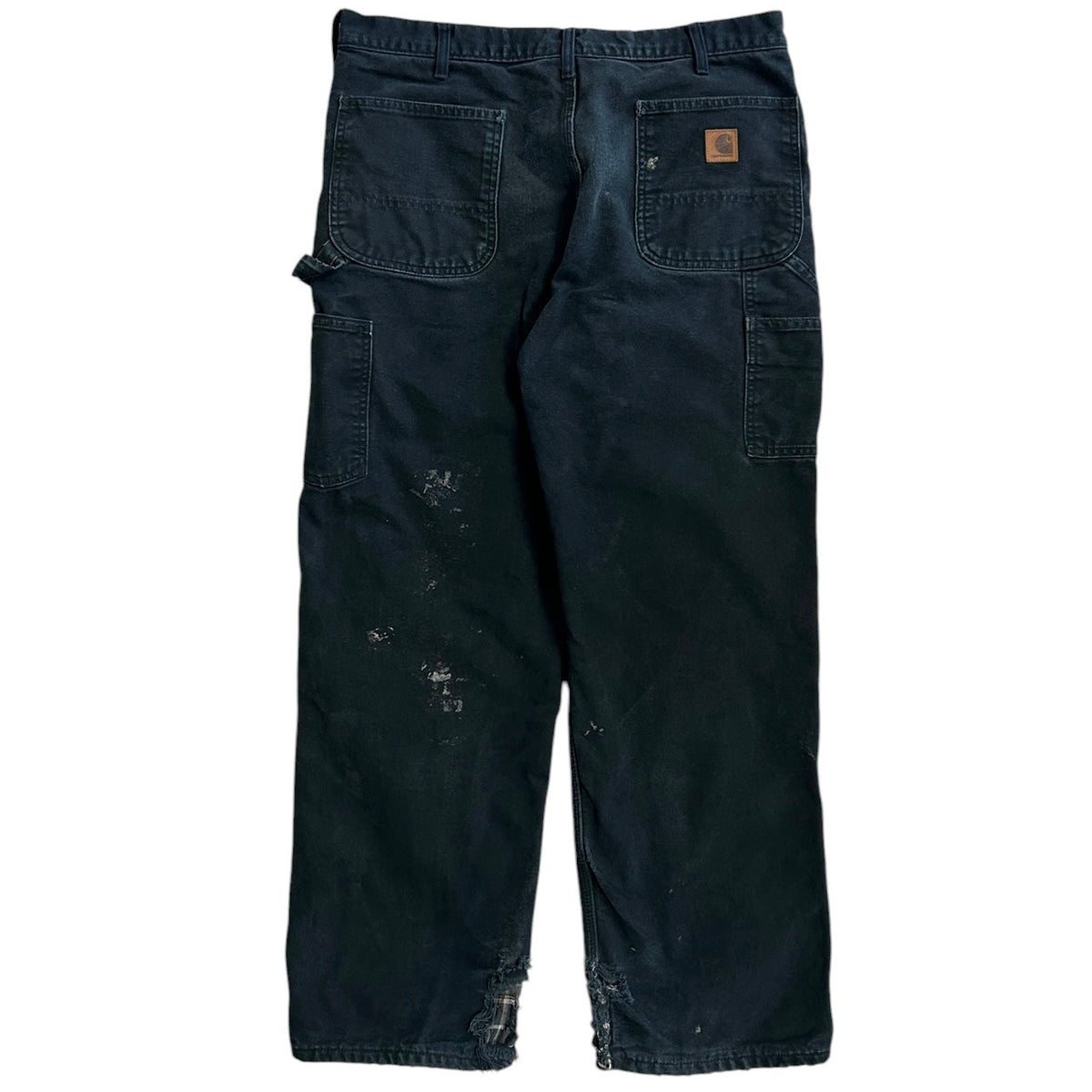 Vintage Carhartt Blanket Lined Thrashed Black Work Pants