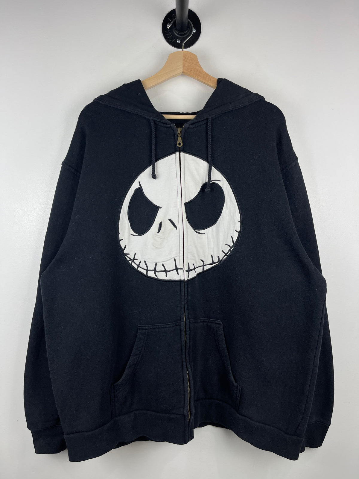 Vintage Disney Nightmare Before Christmas Tim Burton Black Zip Up Hoodie