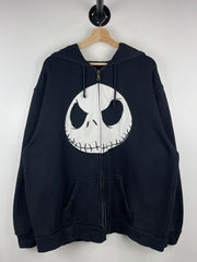 Vintage Disney Nightmare Before Christmas Tim Burton Black Zip Up Hoodie
