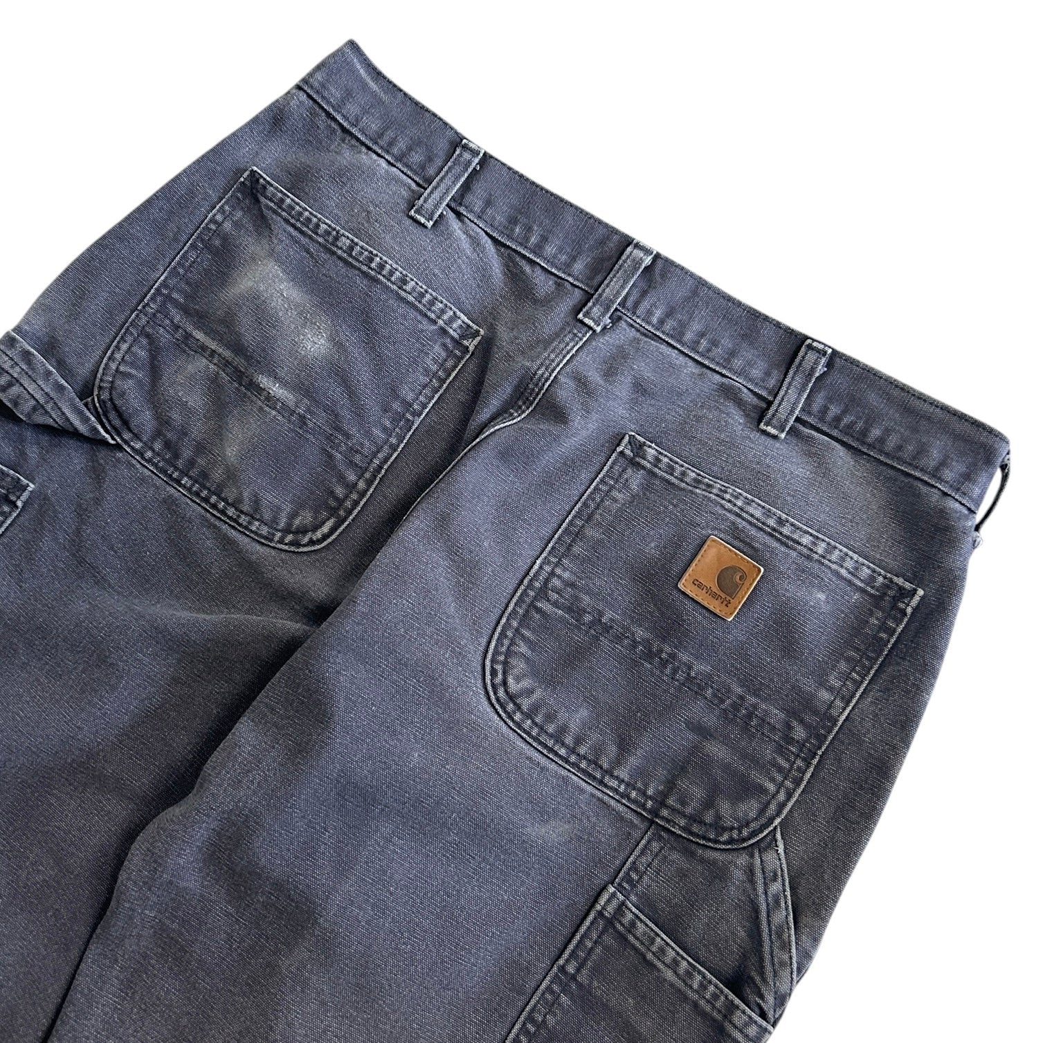 Vintage Carhartt Thrashed Petrol Grey Work Pants