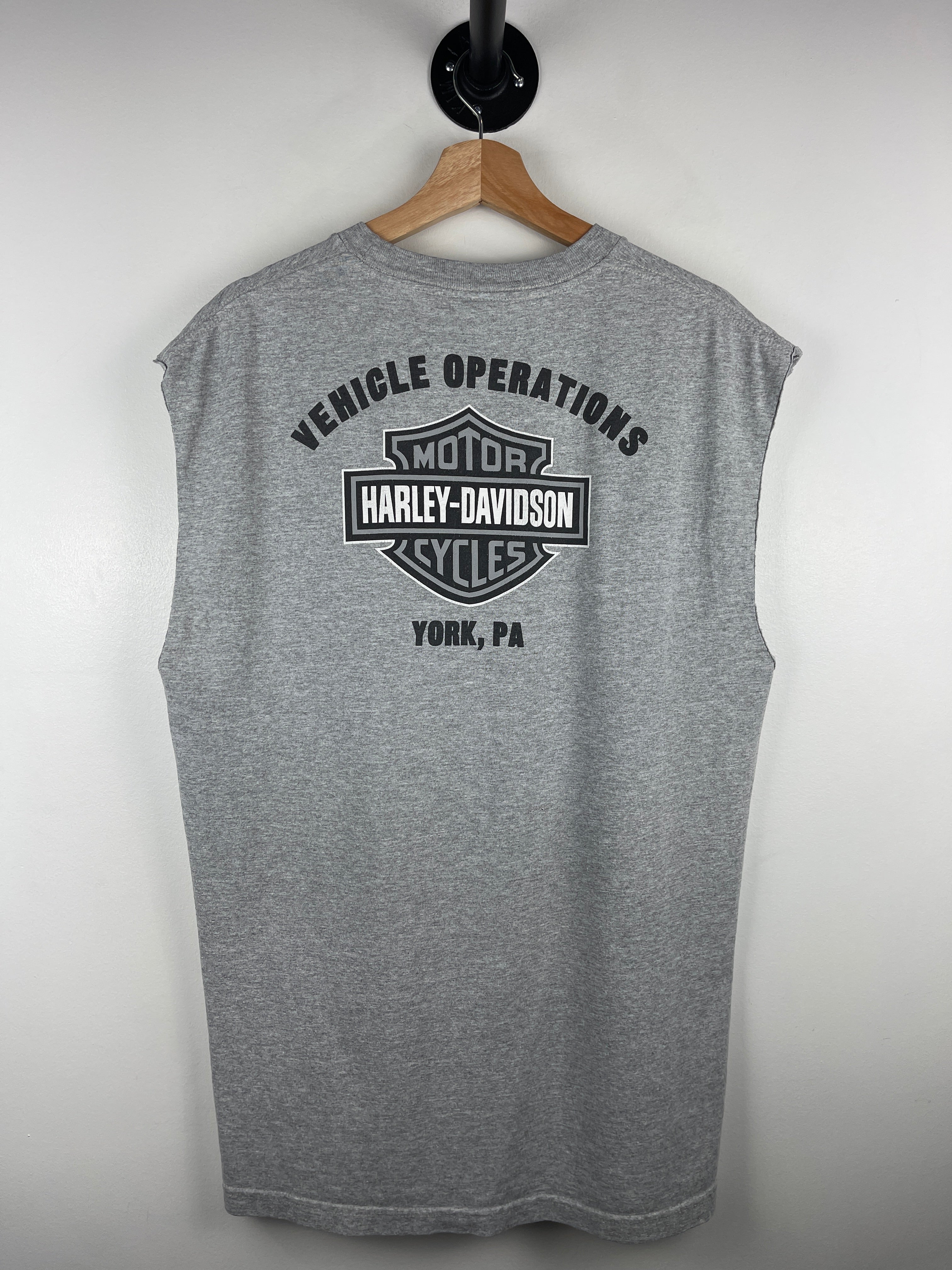 Vintage Harley Davidson Eagle Pennsylvania Grey Tank Top