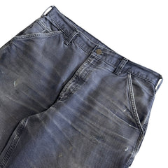 Vintage Carhartt Thrashed Petrol Grey Work Pants