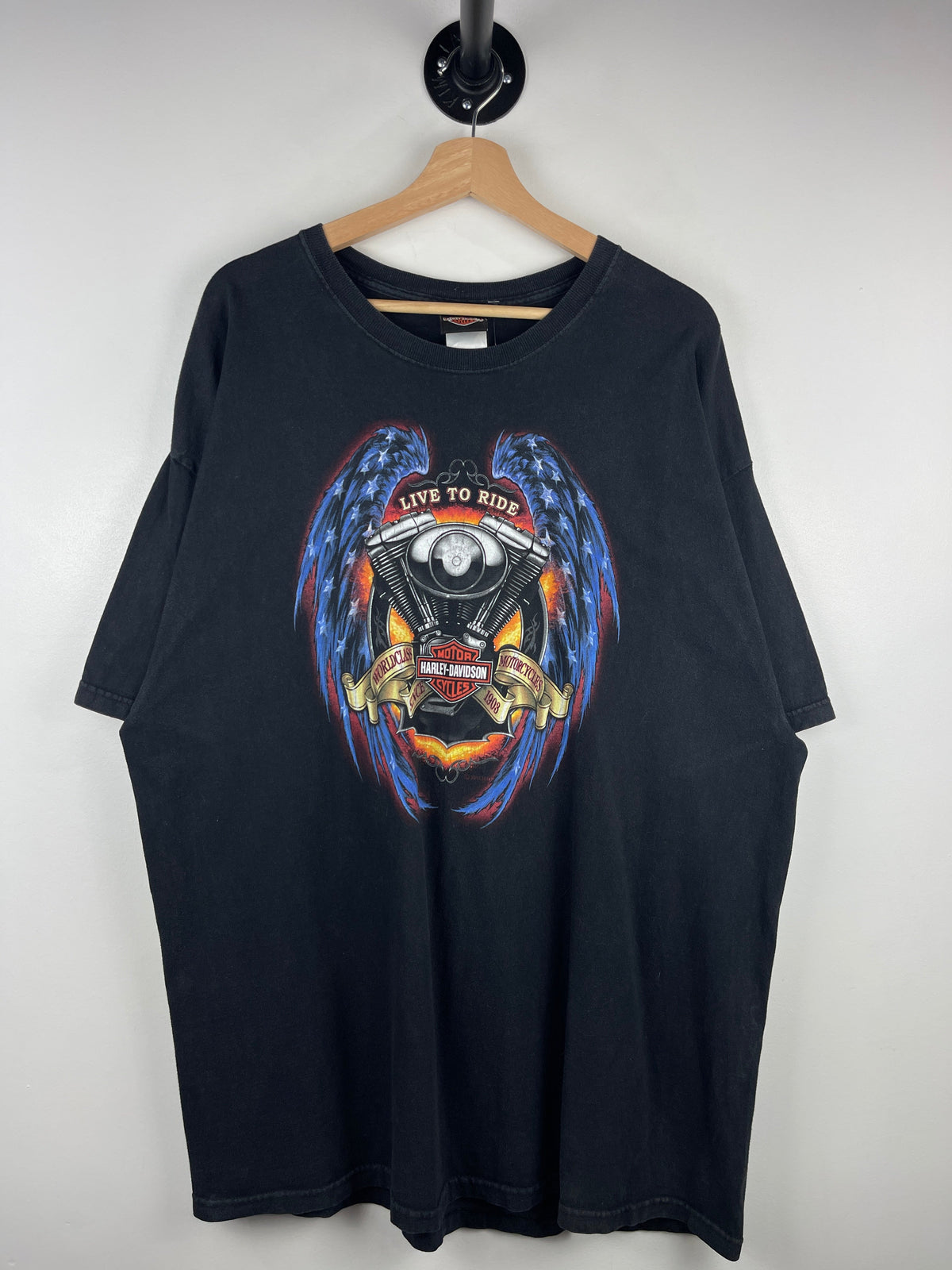 Vintage Harley Davidson Paris Texas Black Tee