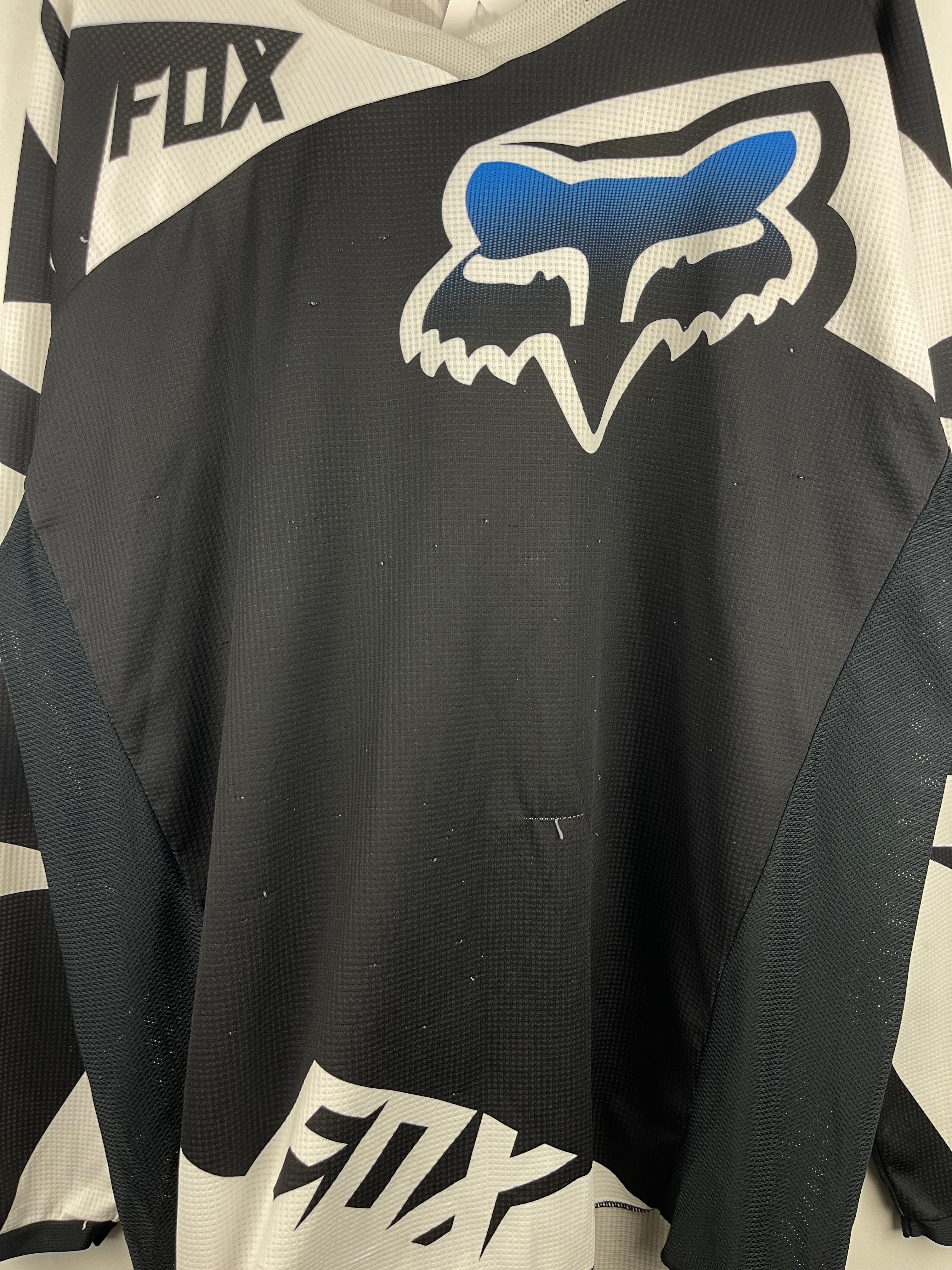 Vintage Fox 180 Motocross Black & White Long Sleeve Jersey