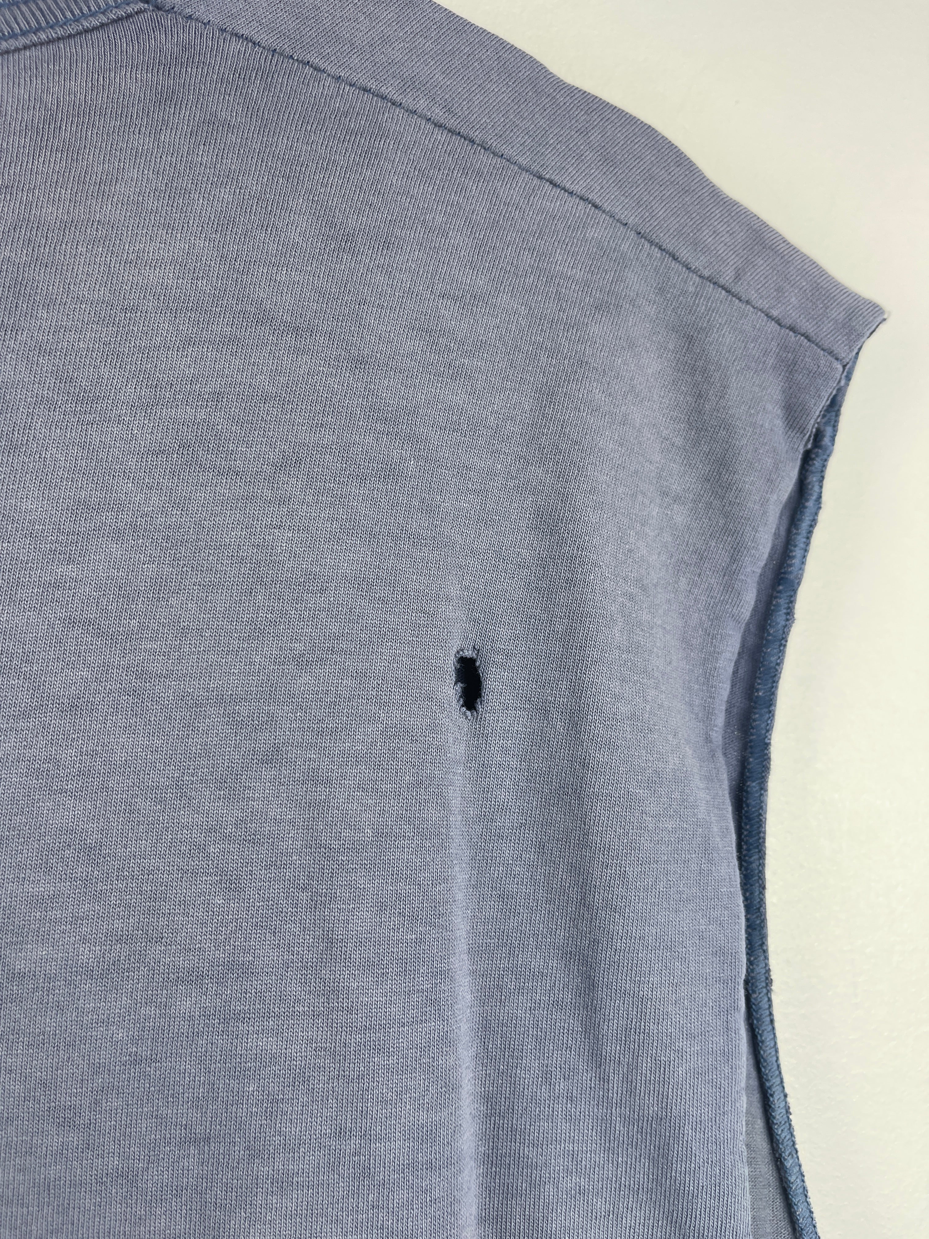 Vintage 90s Whitetails Unlimited Deer Faded Navy Cut Off Tank Top